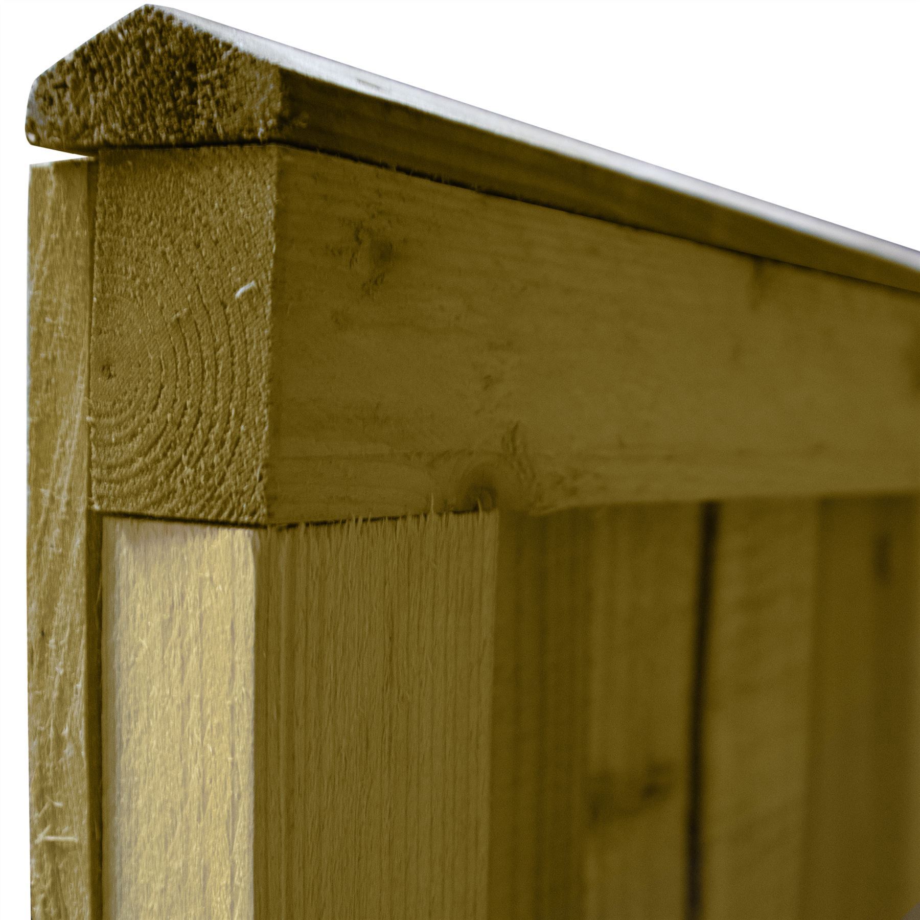 1ft-5ft Feather Edge Flat Top Framed Fence Panel Pressure Treated Timber Fencing - Produktbild 5