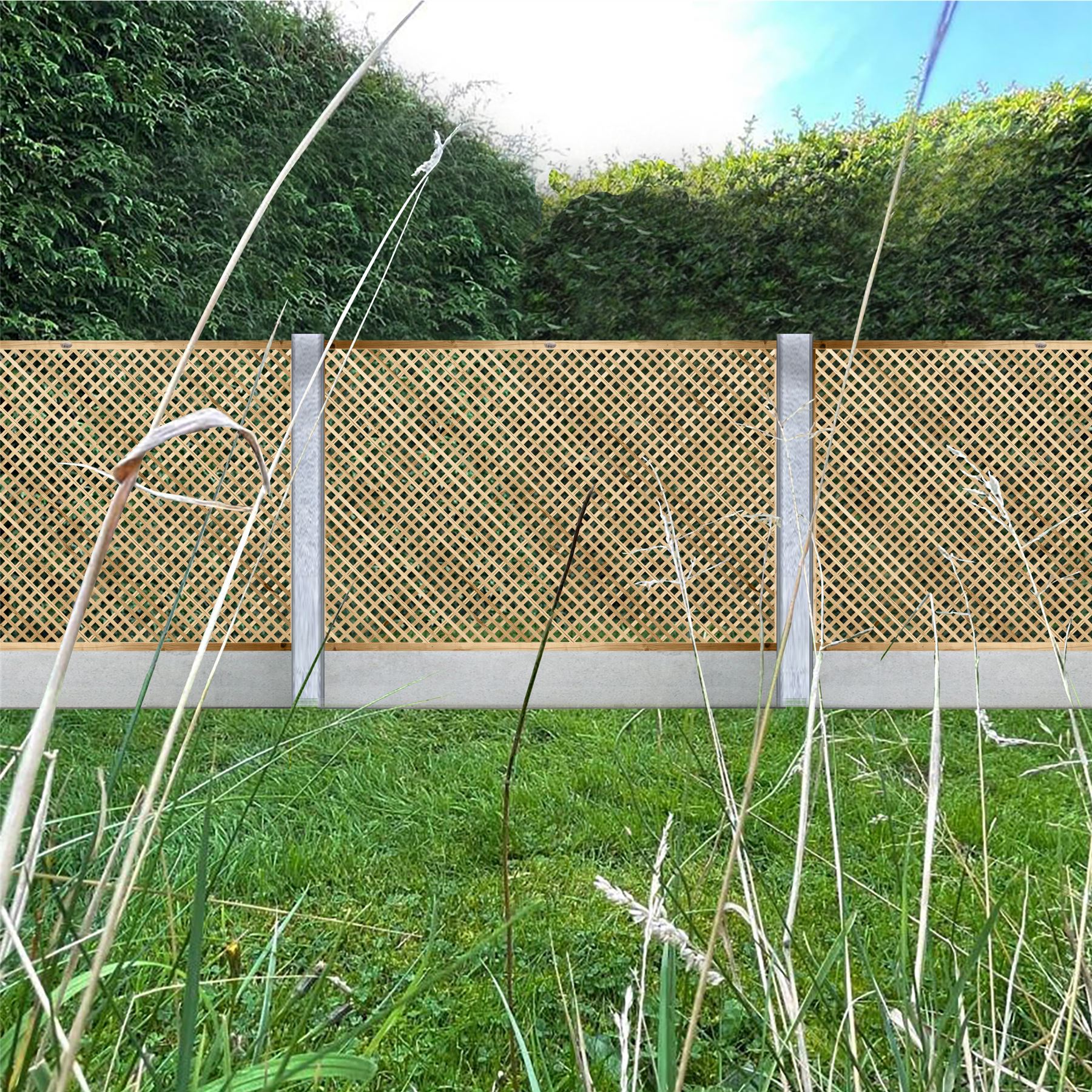 Alderley Diamond Trellis Elite Framed Treated Garden Fence Standard or Privacy - Picture 52 of 60