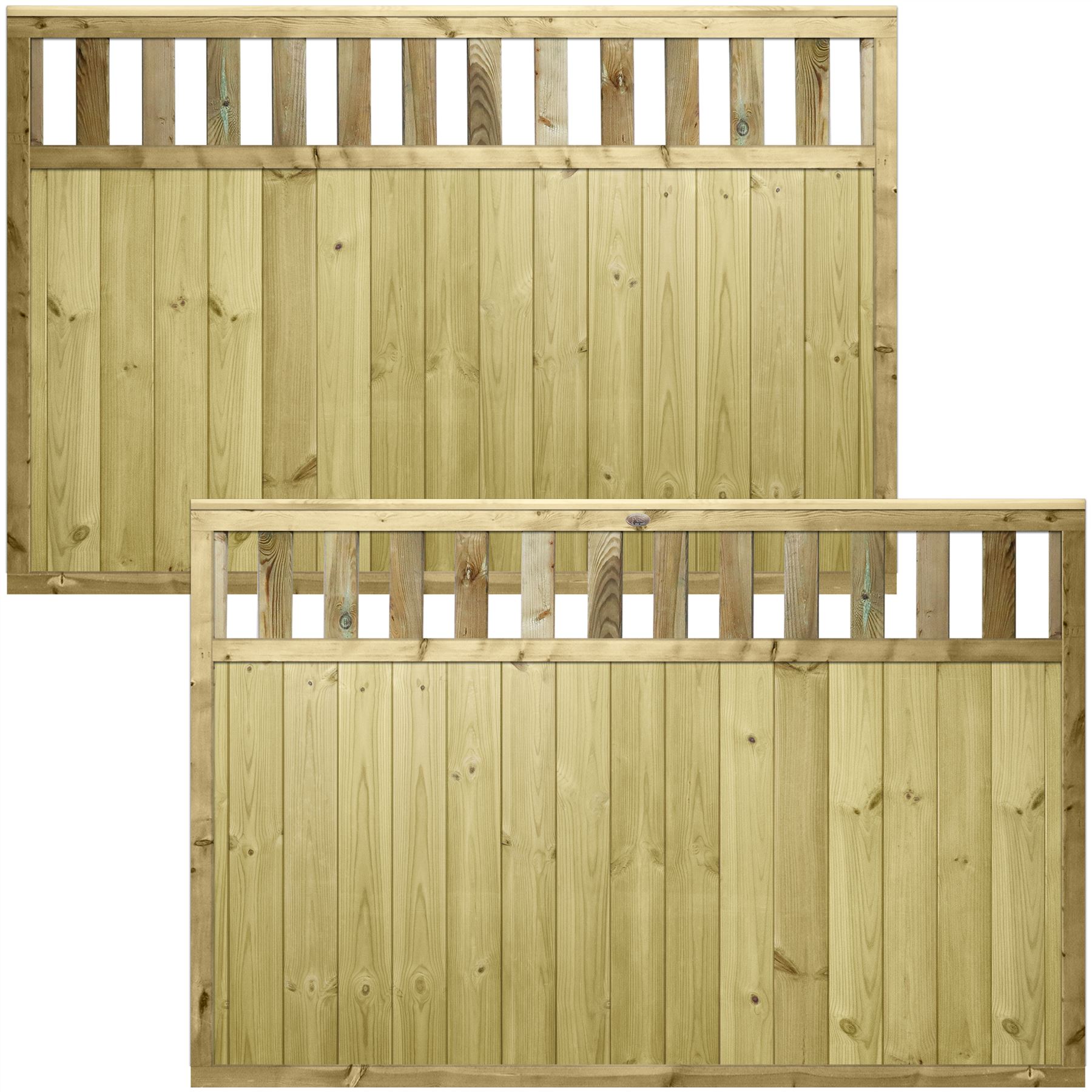Urban T&G Fence Panel W.6ft (183cm) x H.2ft/3ft/4ft Picket Pale Trellis Top