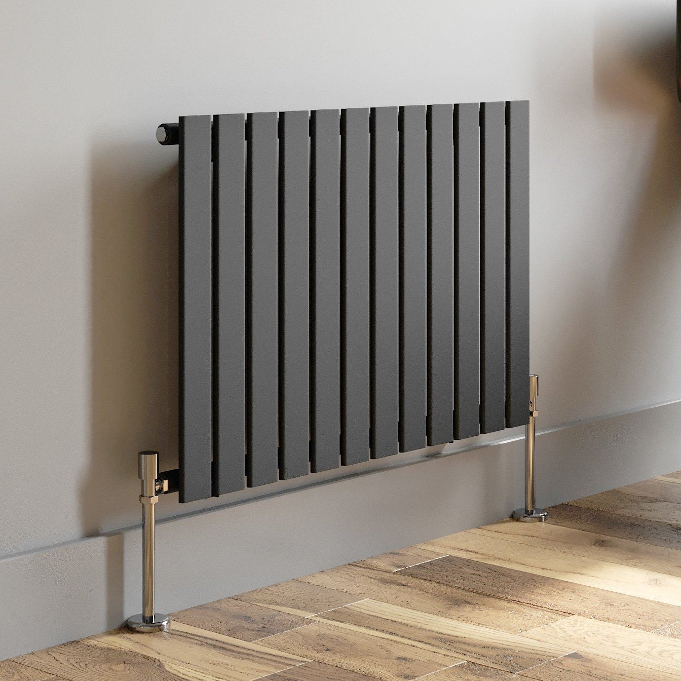 Anthracite Flat Panel Bathroom Designer Radiator Towel Rail Central ...