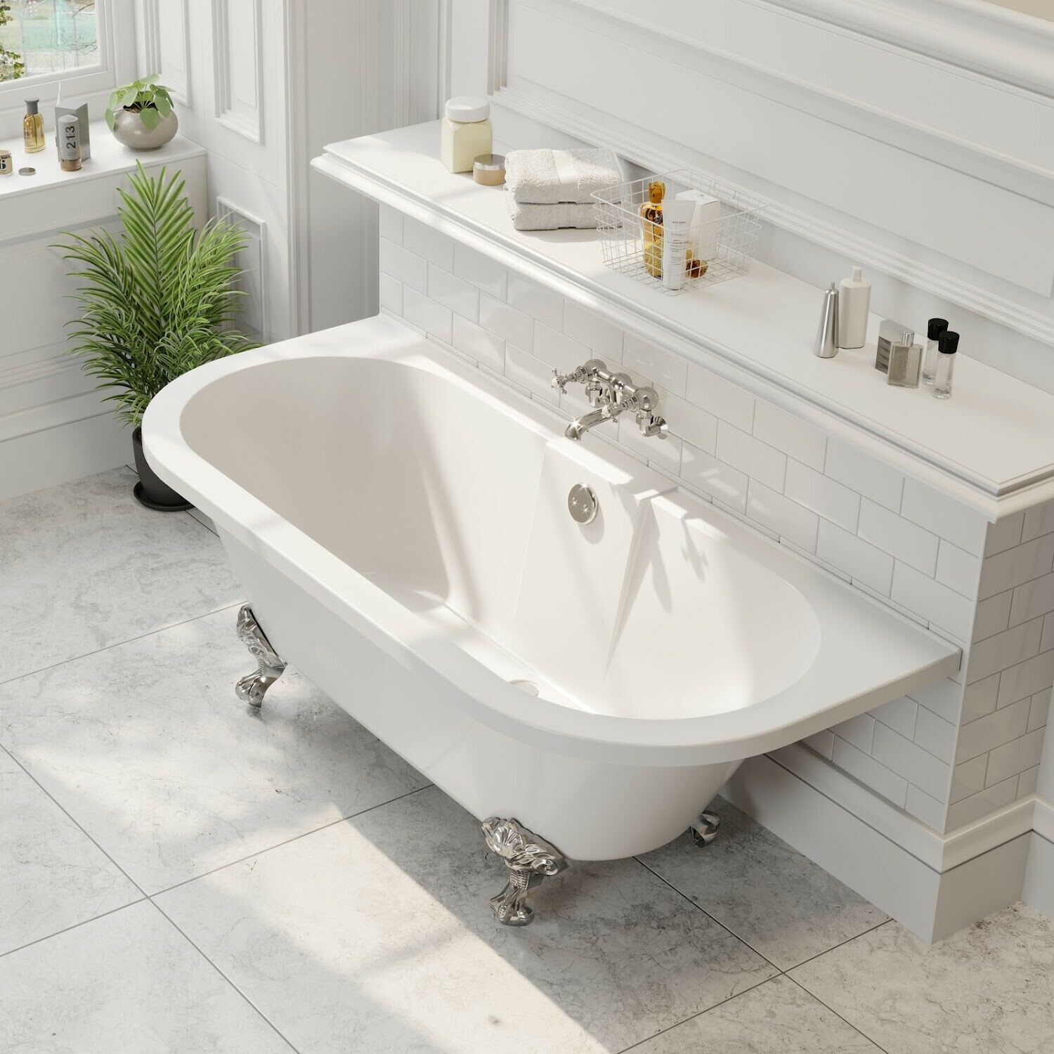 Traditional Freestanding Bath Roll Top Acrylic Baths Double Ended ...