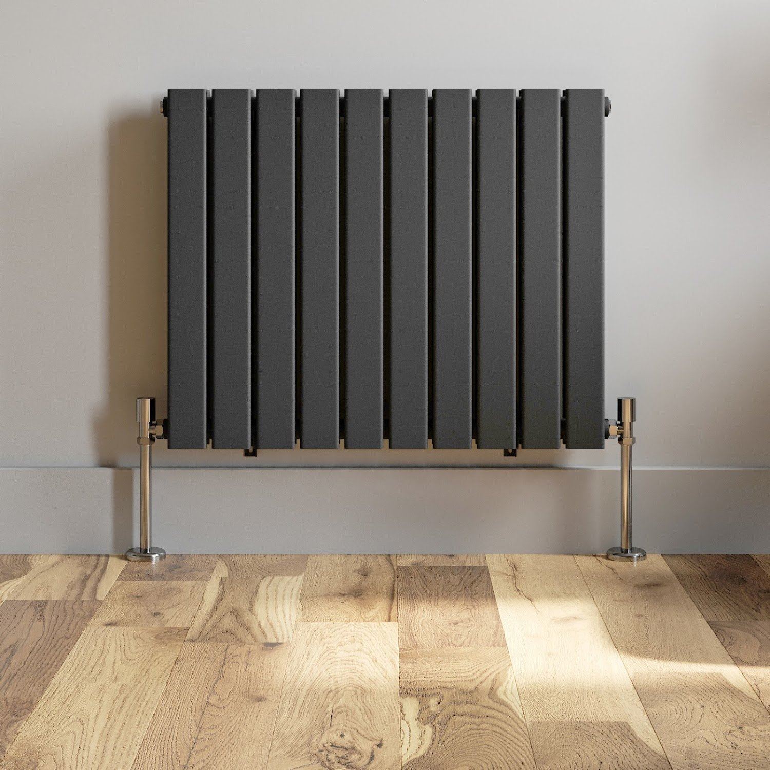 Anthracite Flat Panel Bathroom Designer Radiator Towel Rail Central ...