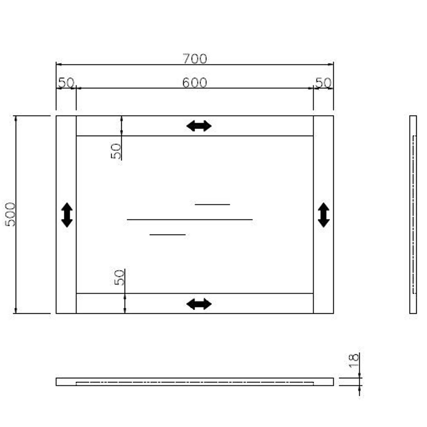 Framed Wooden Bathroom Mirror Wood Frame Wall Mounted Vanity Mirrors