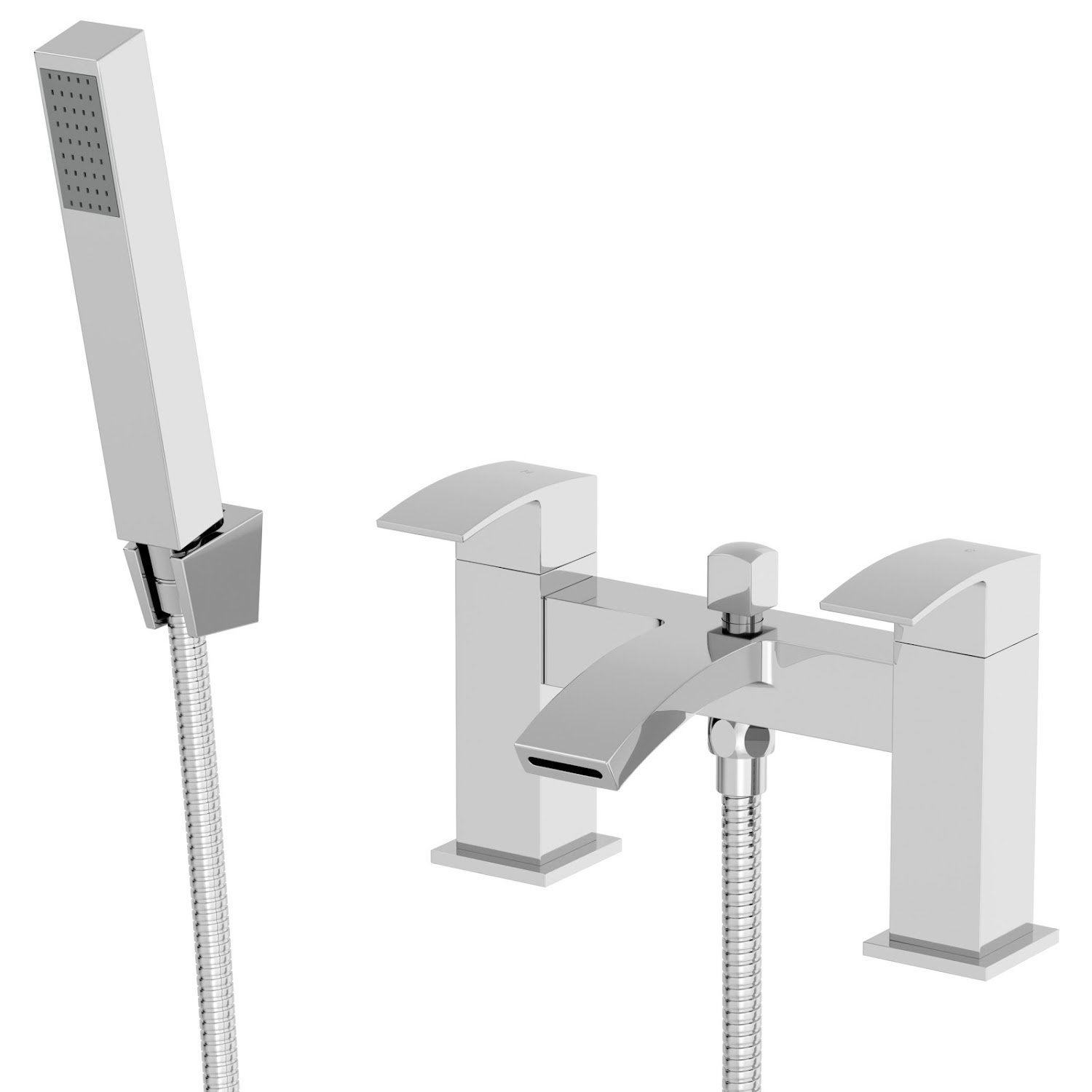 Modern Bathroom Tap Set Square Water Basin Mixer Bath Filler Shower ...