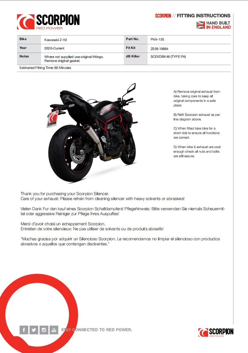 Scorpion Exhaust Serket Slip-on Black Ceramic Kawasaki Z H2 2020