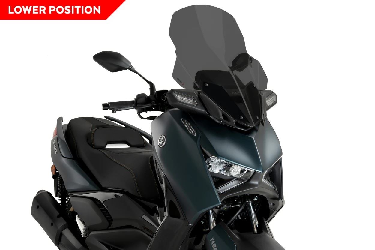 Puig ウィンドシールド スモーク YAMAHA X-MAX用 Puig Dark Smoke V-Tech Line Touring Screen Yamaha XMax 300 Tech