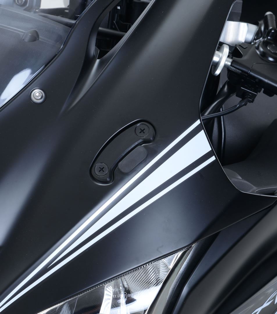 R&G Mirror Blanking Plates Black (Pair) Kawasaki ZX-10RR 2021