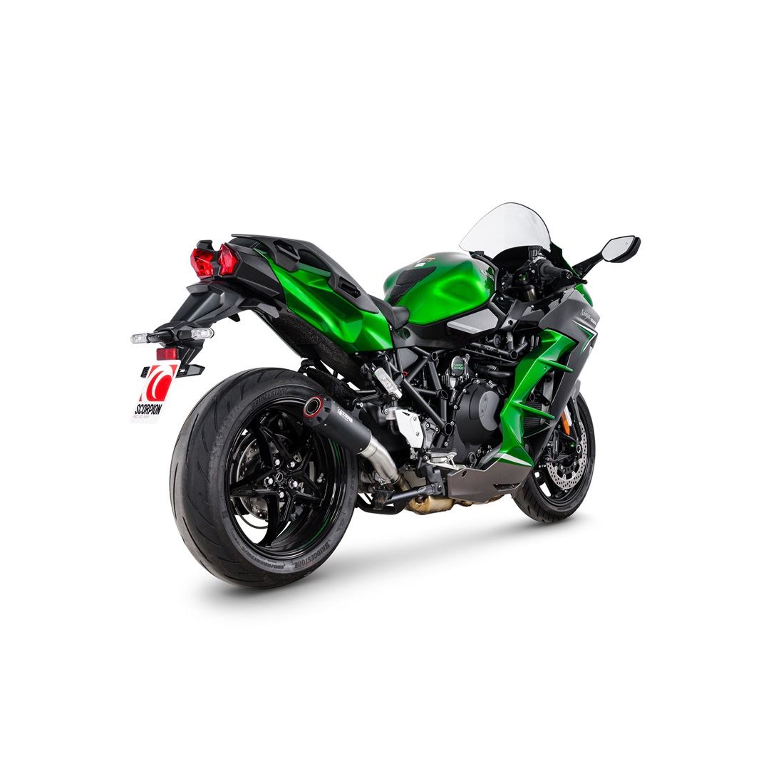 Scorpion Exhaust Red Power Slip-on Black Ceramic Kawasaki Ninja H2
