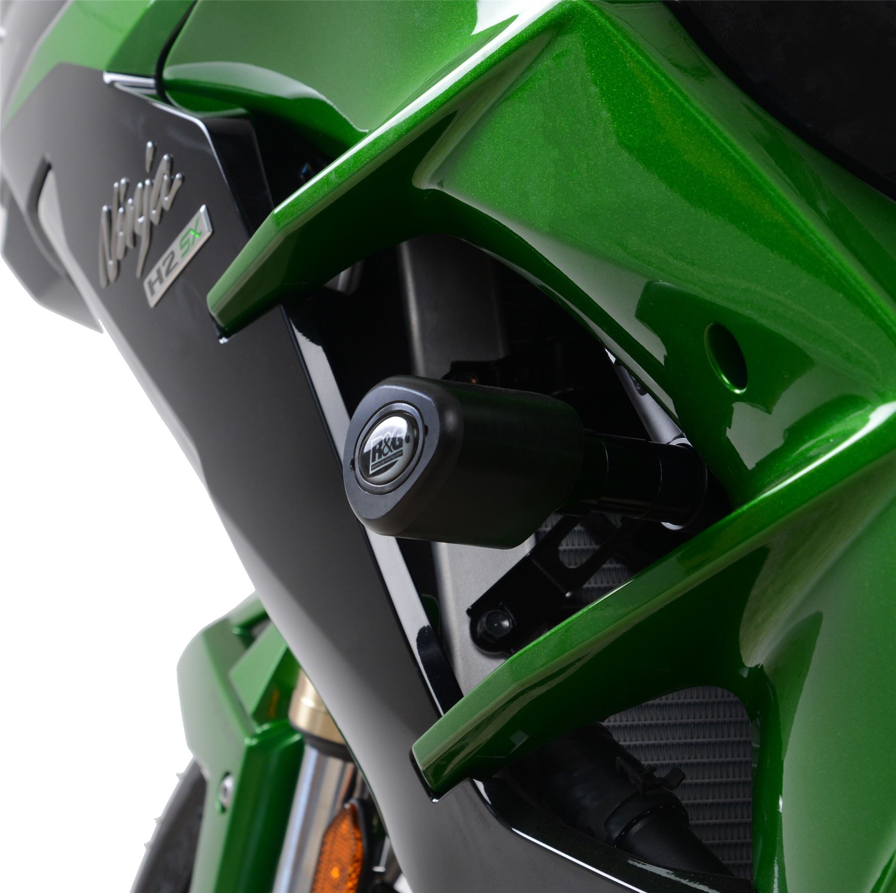 アクセサリー h2 R&G Crash Protectors White - Aero Style Kawasaki Ninja H2 SX