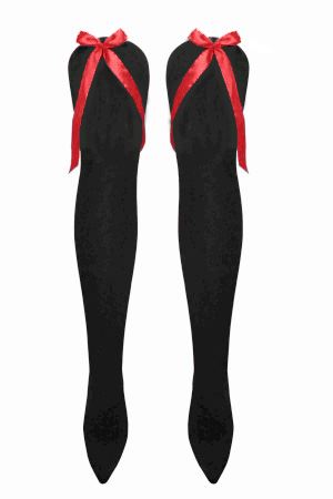 Damen Mädchen OTK gestreifte Socken mit Schleife über dem Knie hoch ausgefallene Socken UK - Bild 18 von 51