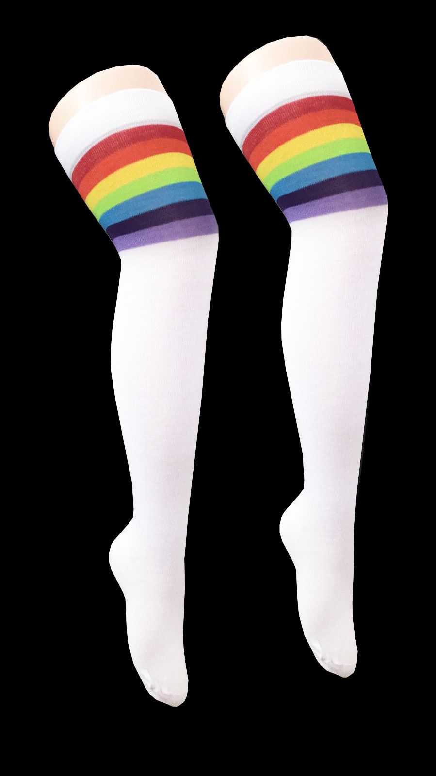 Damen Mädchen OTK gestreifte Socken mit Schleife über dem Knie hoch ausgefallene Socken UK - Bild 40 von 51