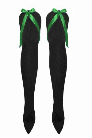 Damen Mädchen OTK gestreifte Socken mit Schleife über dem Knie hoch ausgefallene Socken UK - Bild 13 von 51