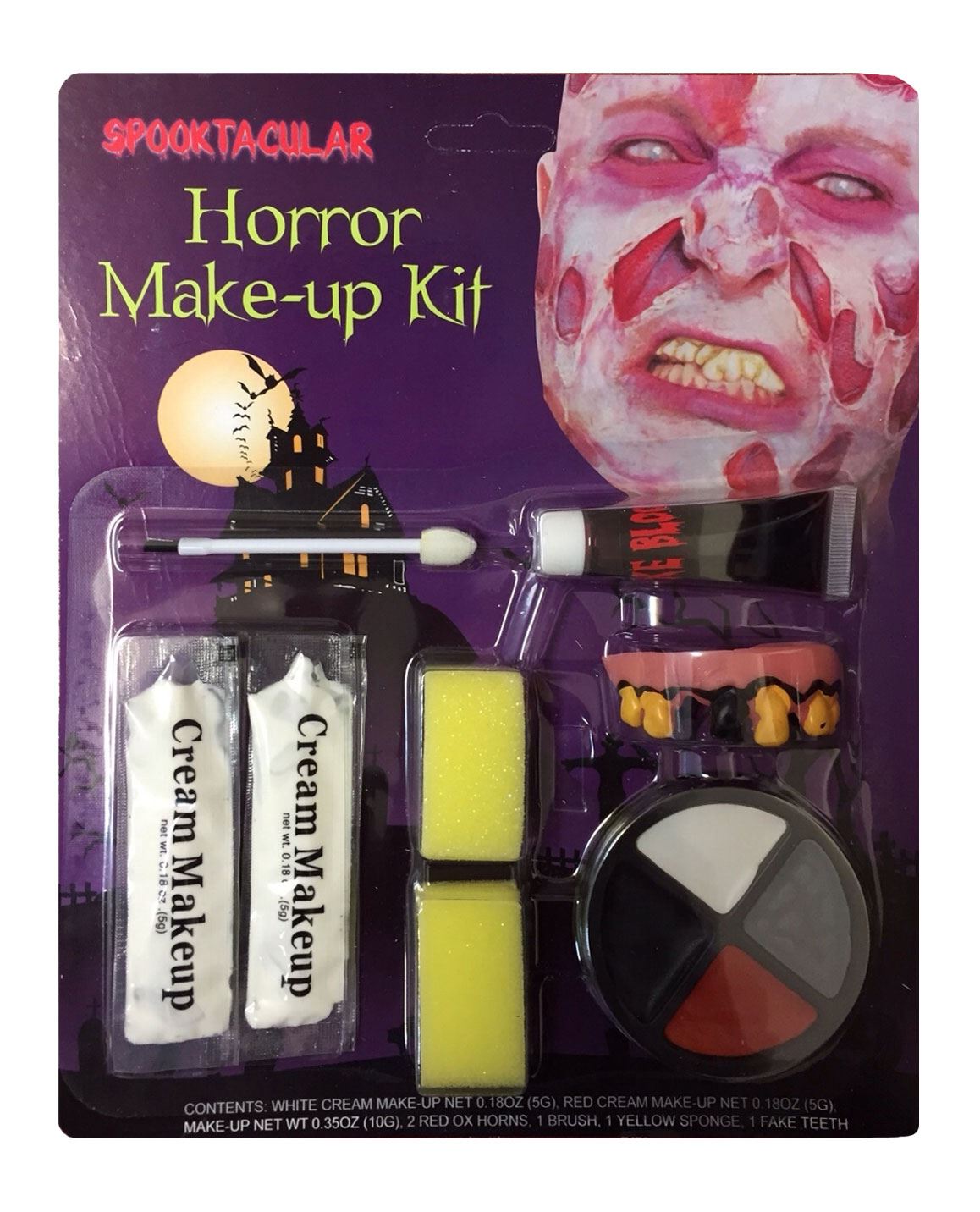 Lápiz labial a base de agua de Halloween piel falsa sangre spray para el cabello paleta - Imagen 40 de 41