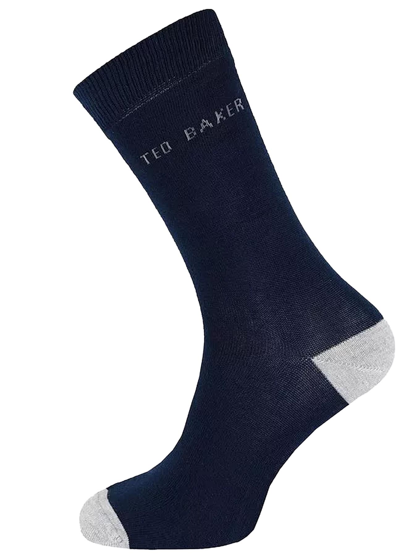 Ted Baker Mens Socks 3 Pairs Casual Cotton Rich Designer Gift Box Sock - Picture 17 of 34
