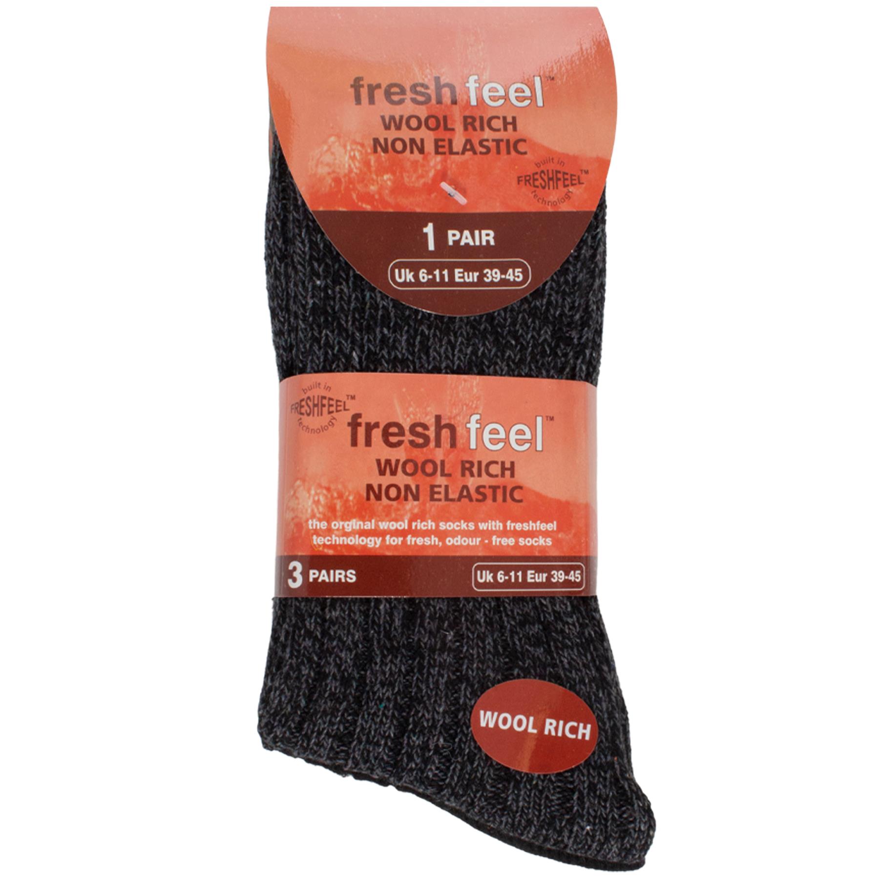 Mens Non Elastic Wool Socks Winter Warm Diabetic Thick Hiking Everyday Socks - Picture 34 of 34