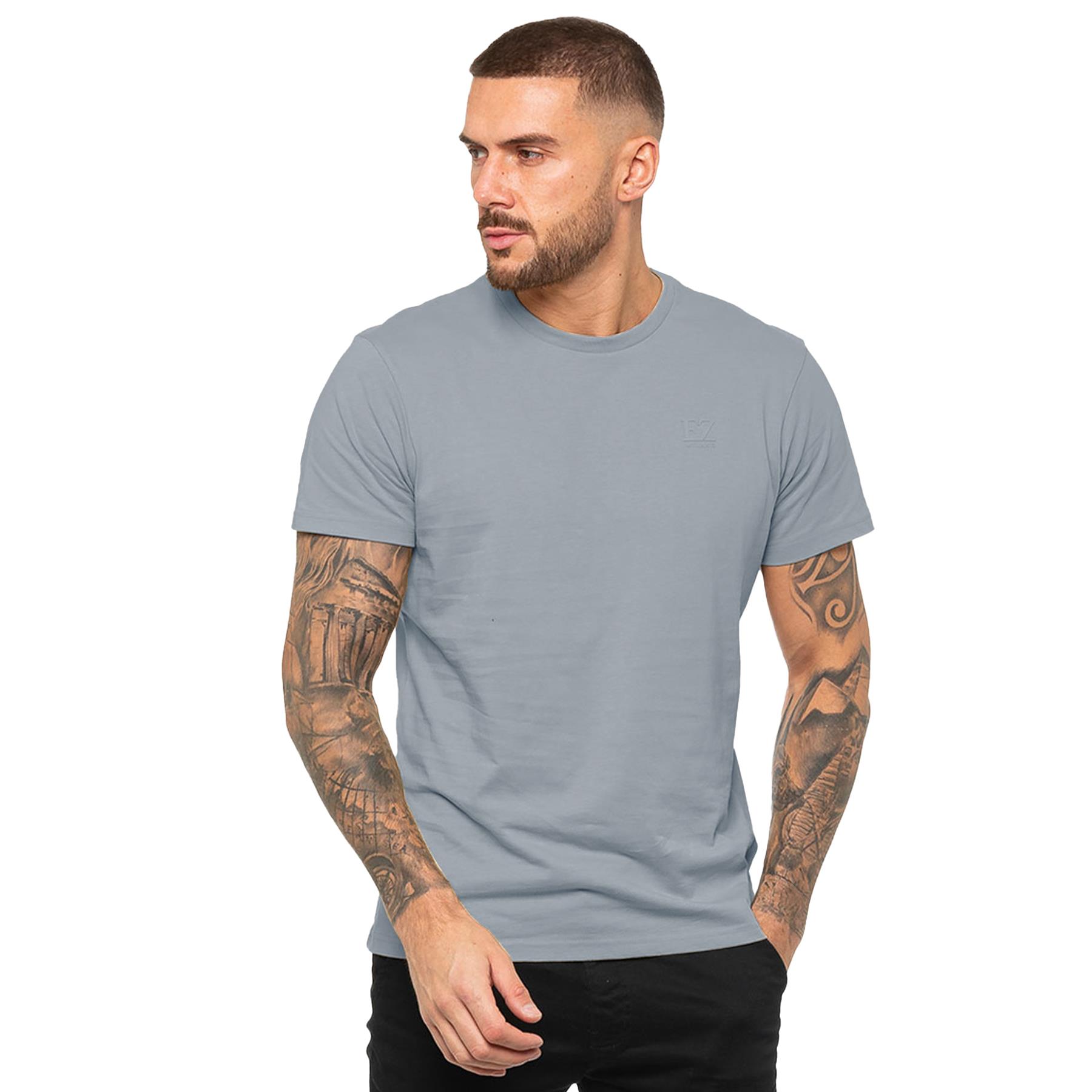 Enzo Mens T Shirt Short Sleeve Top Plain Cotton Crew Neck Casual Shirt - Picture 26 of 71