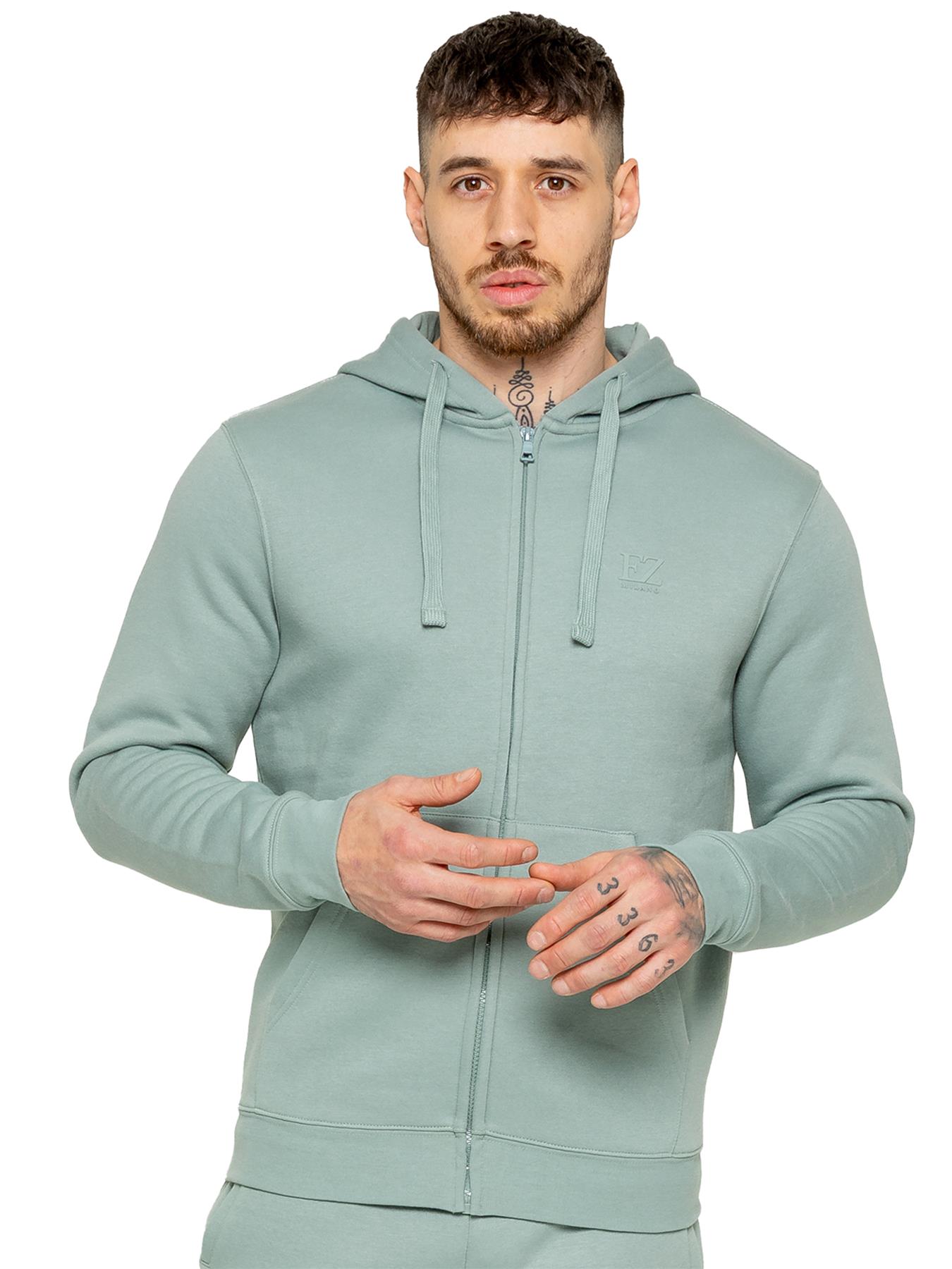 Conjunto de chándal completo Enzo para hombre gimnasio sudadera con capucha joggers informales invierno parte superior inferior - Imagen 64 de 67