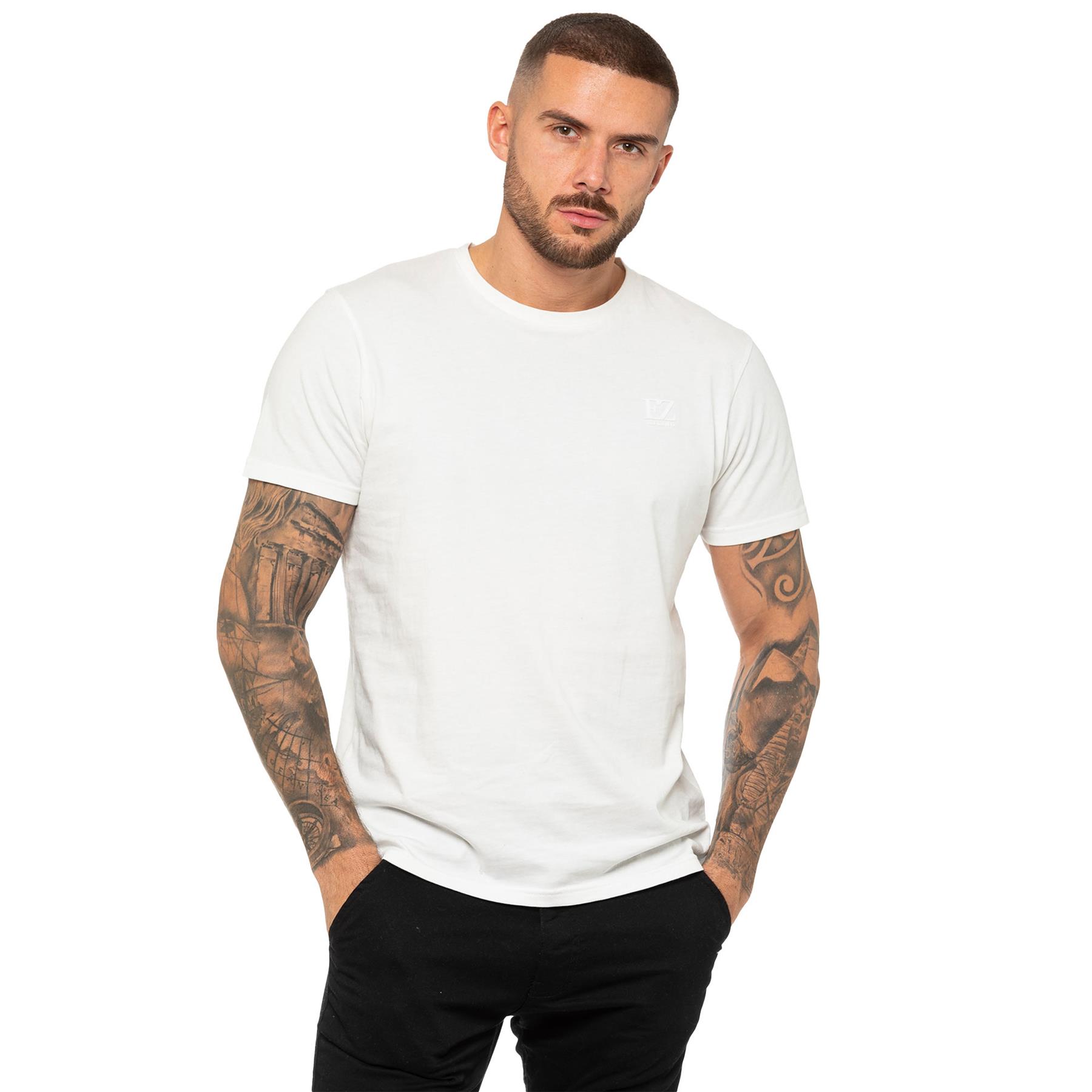 Enzo Mens T Shirt Short Sleeve Top Plain Cotton Crew Neck Casual Shirt - Picture 57 of 71