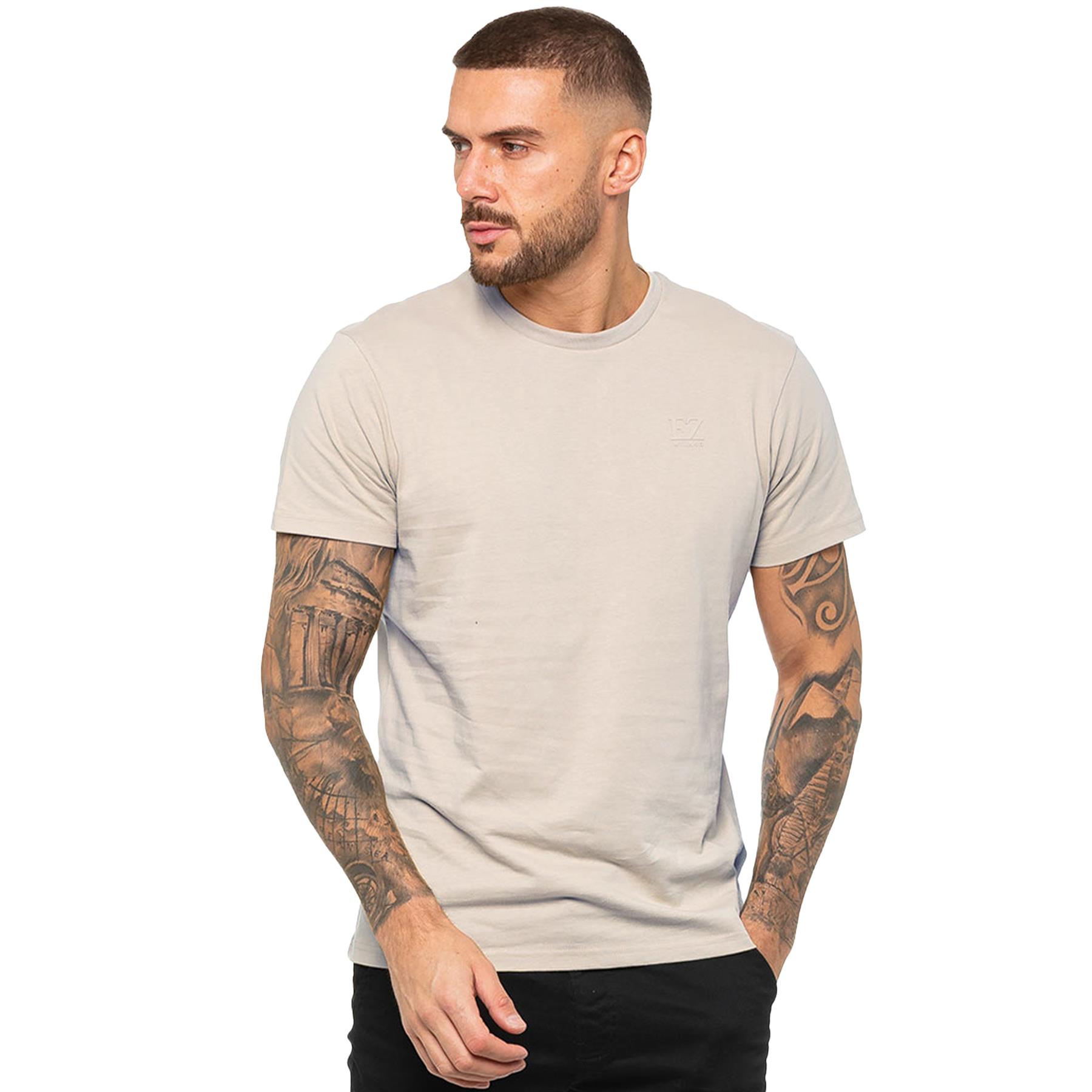 Enzo Mens T Shirt Short Sleeve Top Plain Cotton Crew Neck Casual Shirt - Picture 10 of 71