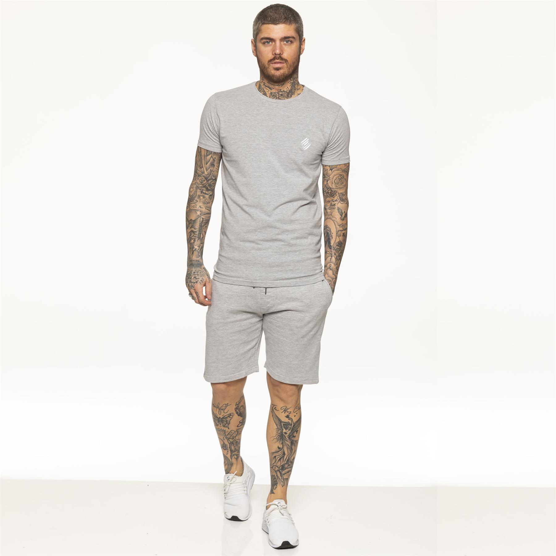 Enzo Mens Shorts Gym Elasticated Waist Jogging Fleece Running Plain