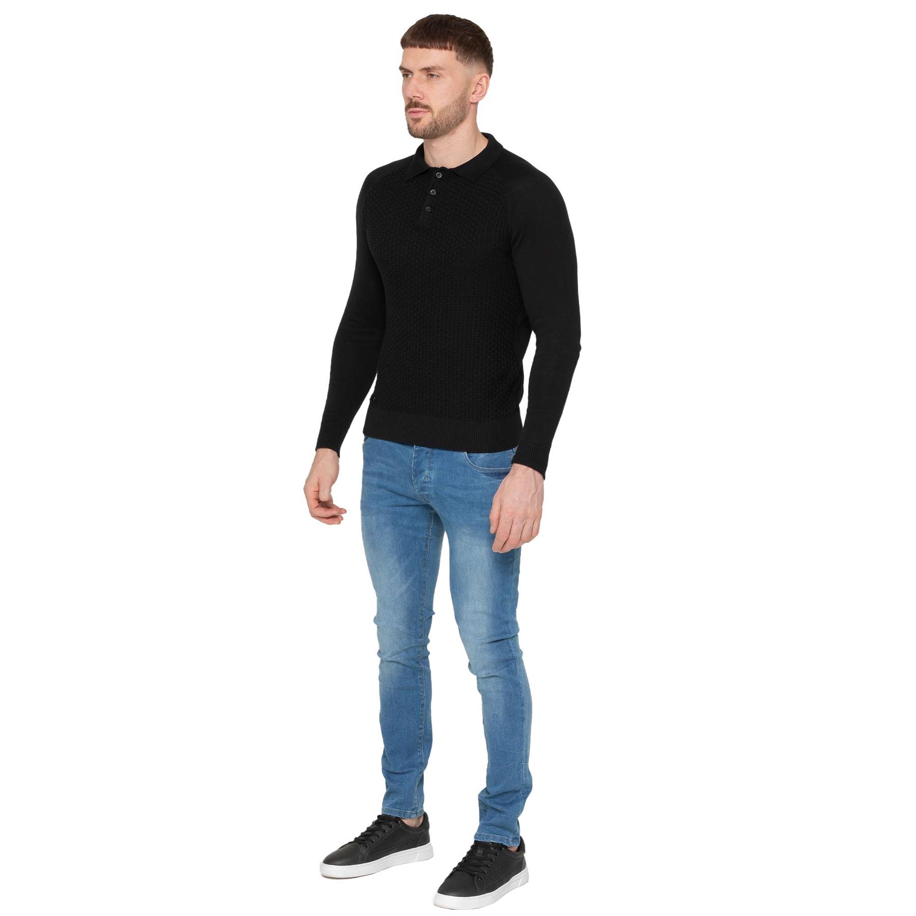 Enzo Para Hombres Sudadera Lisa Jersey Pullover Ligero Informal Algodón Tejido Prendas para el torso - Imagen 7 de 17