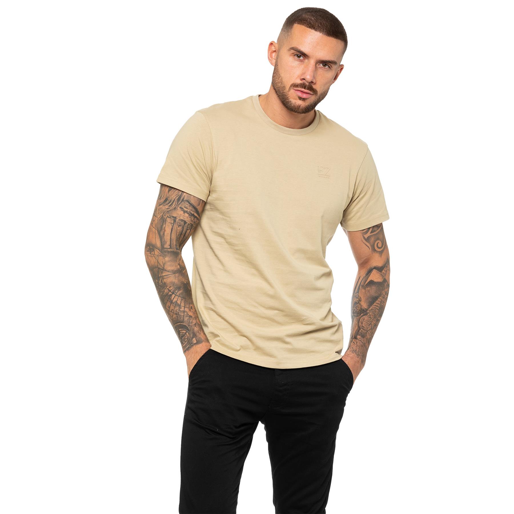 Enzo Mens T Shirt Short Sleeve Top Plain Cotton Crew Neck Casual Shirt - Picture 50 of 71