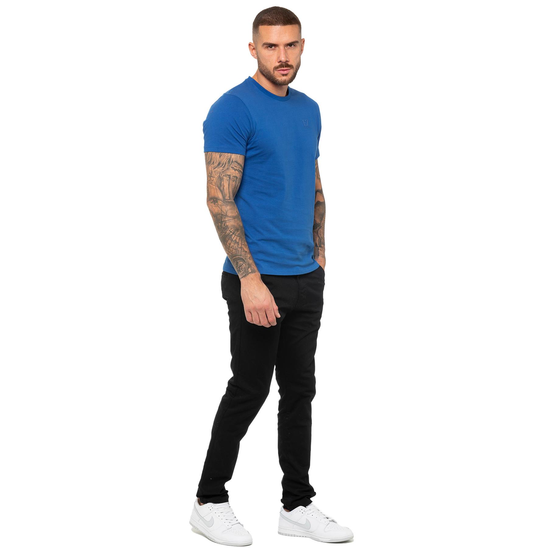 Enzo Mens T Shirt Short Sleeve Top Plain Cotton Crew Neck Casual Shirt - Picture 25 of 71