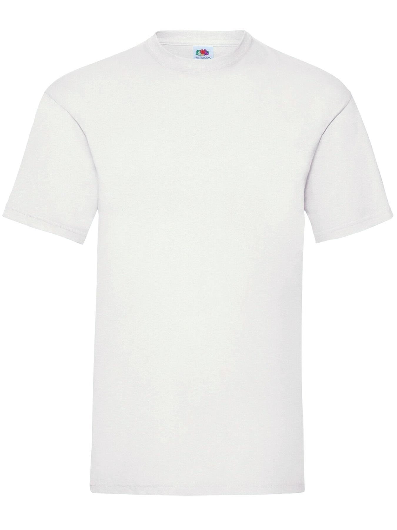 Fruit of the Loom Mens 5 Pack T-Shirts 100% Cotton Plain Solid Tee Shirt - Picture 12 of 36