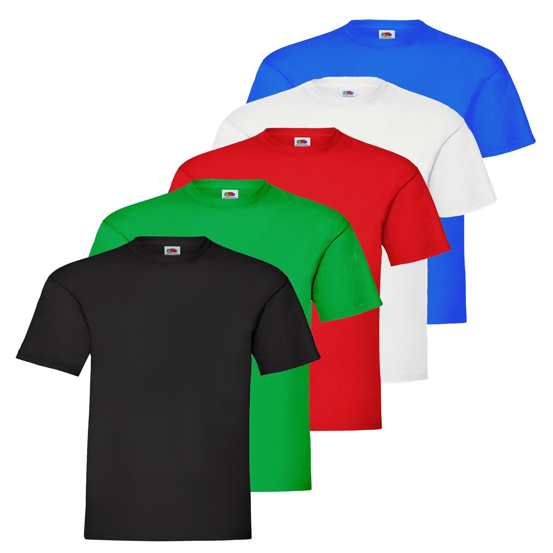 Fruit Of The Loom Children Boys Girls T Shirts Cotton Plain Short Sleeve Tee Top - Picture 30 of 53