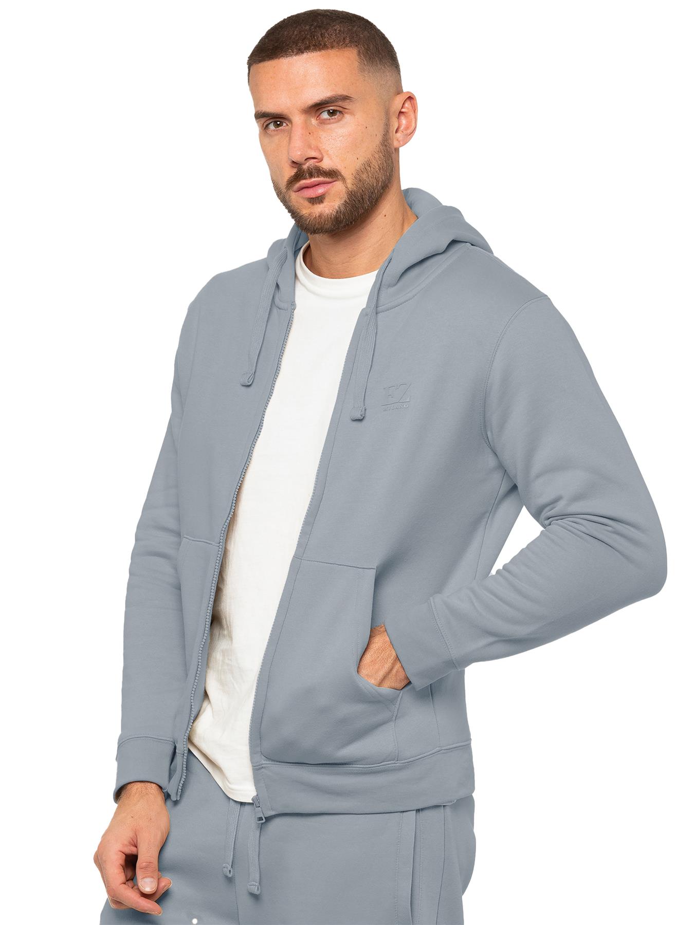 Conjunto de chándal completo Enzo para hombre gimnasio sudadera con capucha joggers informales invierno parte superior inferior - Imagen 54 de 67