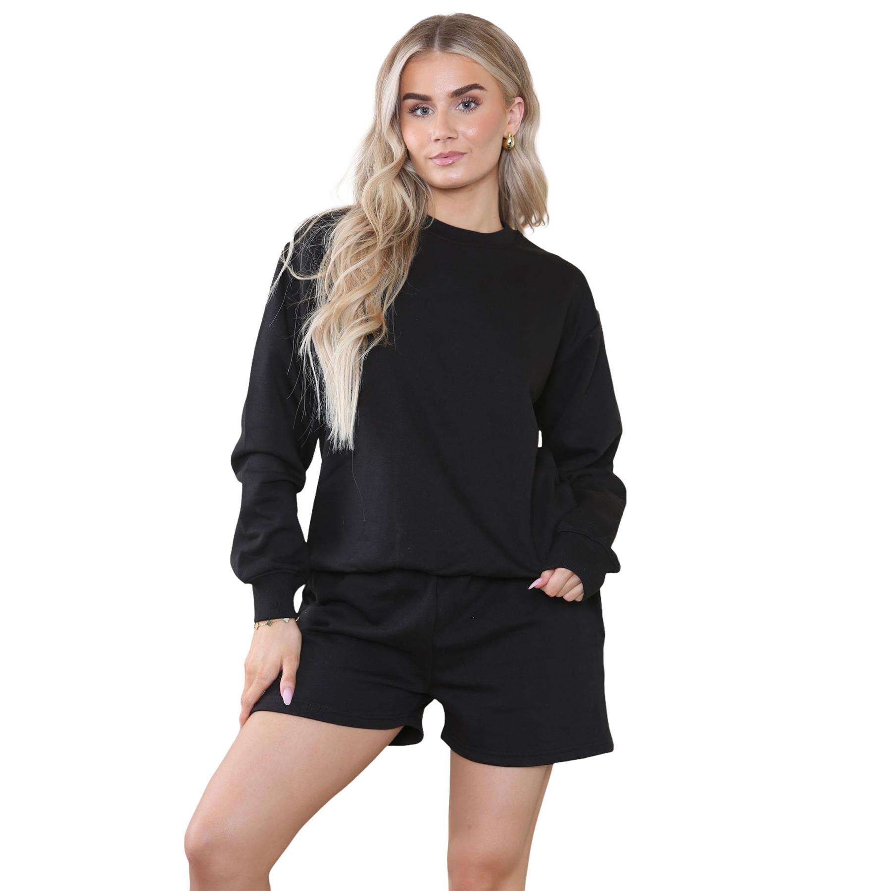 Kruze Womens Tracksuit Set Crew Neck Long Sleeve Sweatshirt Fleece Joggers Suit - Picture 9 of 18