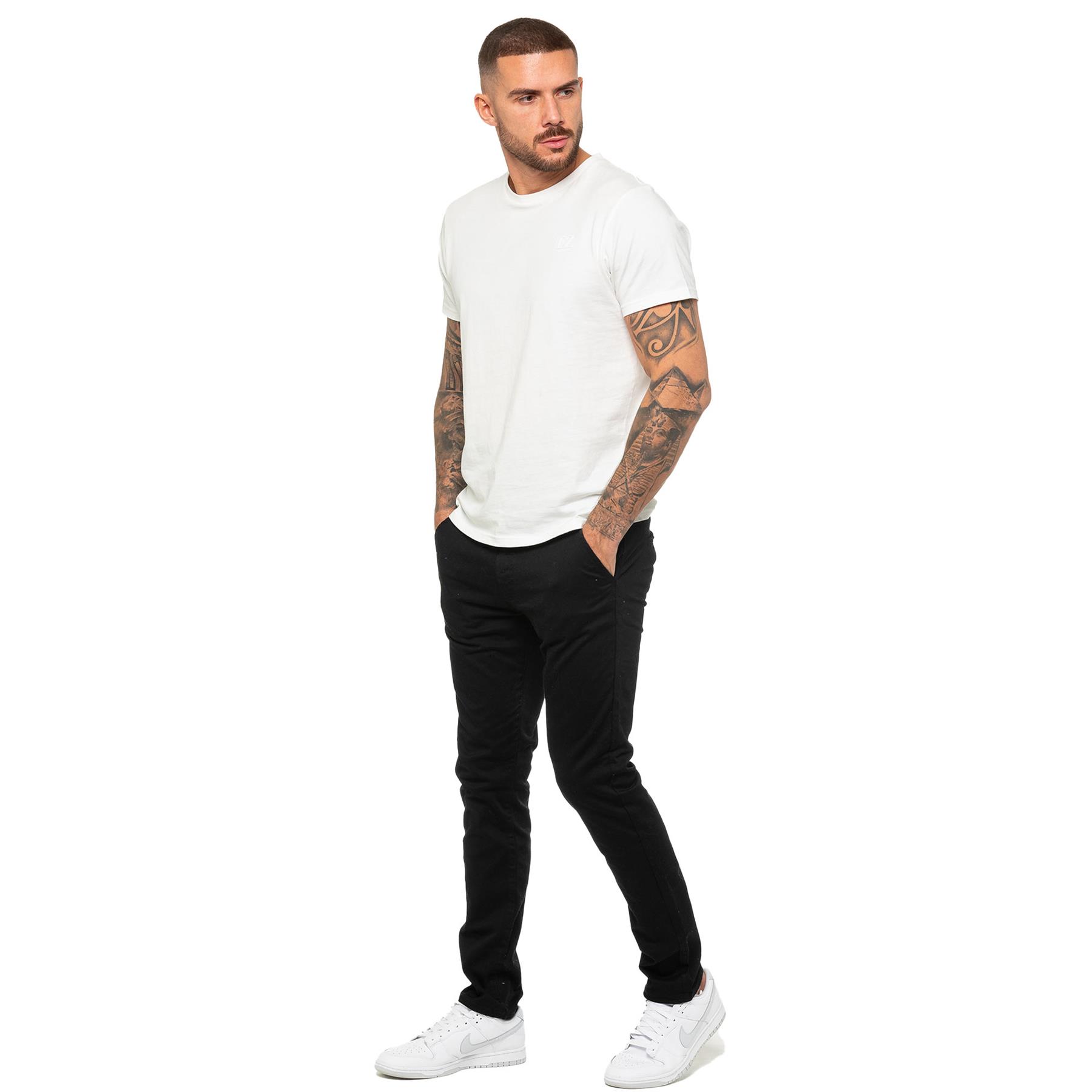 Enzo Mens T Shirt Short Sleeve Top Plain Cotton Crew Neck Casual Shirt - Picture 61 of 71