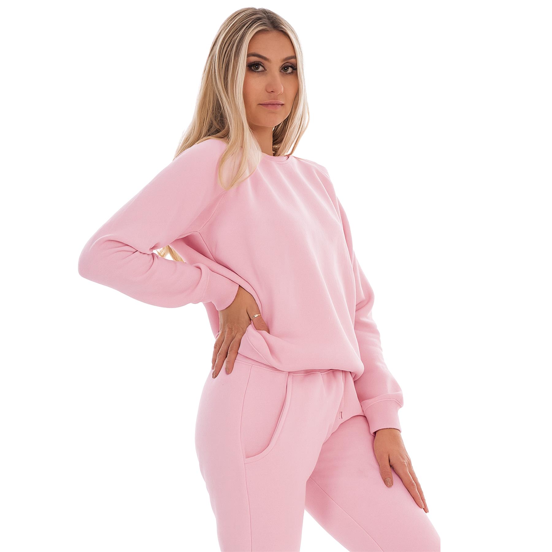 Kruze Mujer Chándal Tripulante Cuello Corte Normal Pantalón de Chándal Polar Set - Imagen 40 de 47