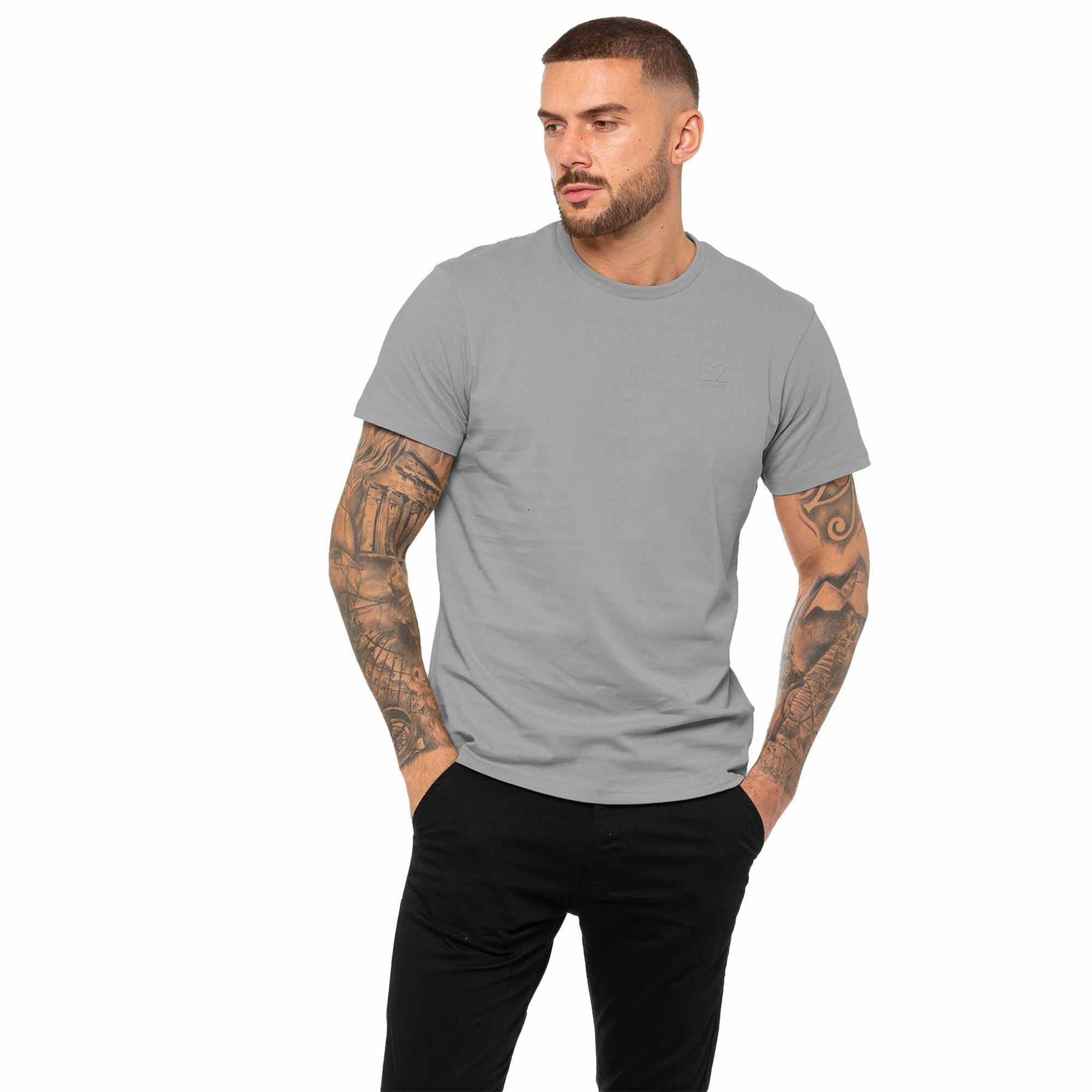 Enzo Mens T Shirt Short Sleeve Top Plain Cotton Crew Neck Casual Shirt - Picture 38 of 71