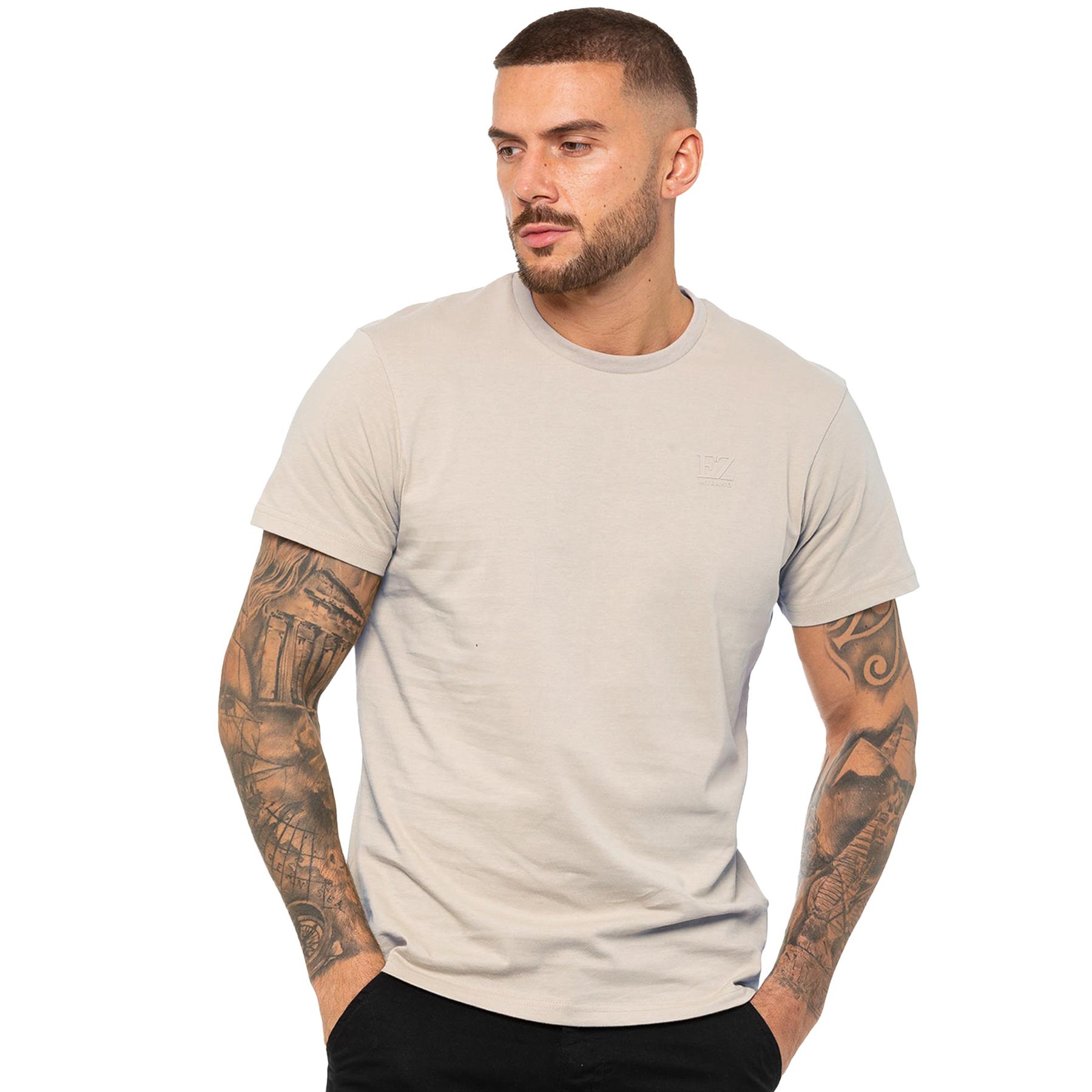 Enzo Mens T Shirts Plain Cotton Short Sleeve Top Regular Casual Shirt