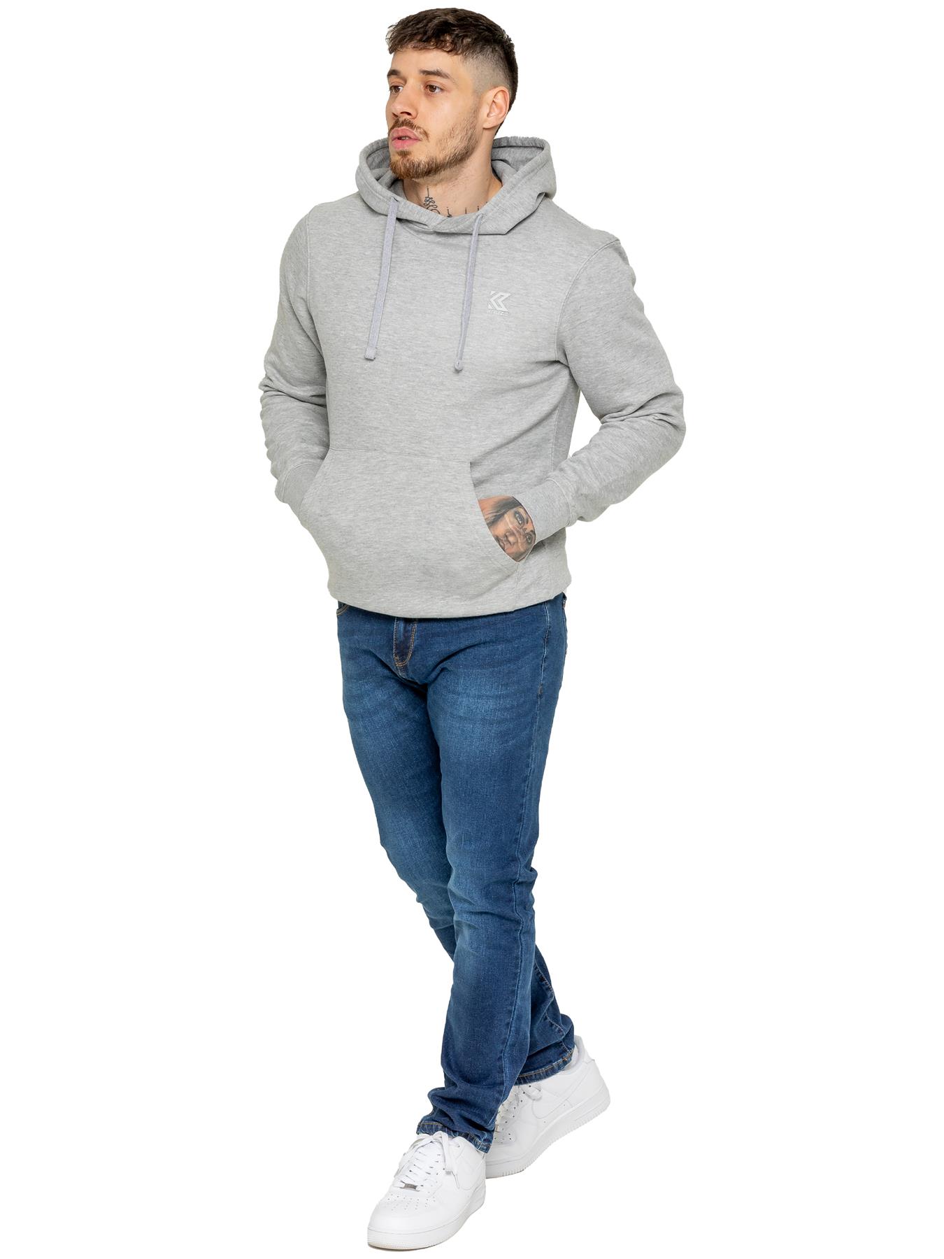 Kruze Herren Kapuzenpullover Freizeit Fleece mit Kapuze Top - Picture 15 of 26