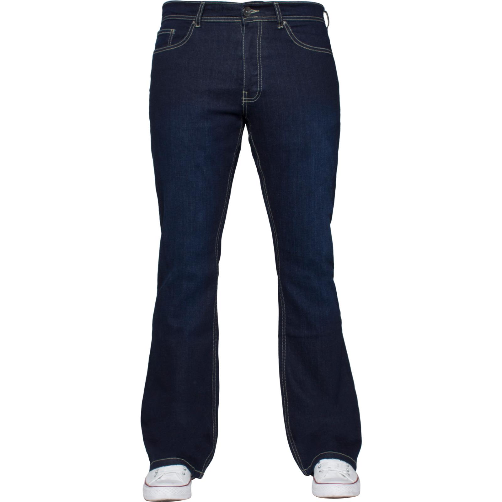 Mens Straight Leg Bootcut Jeans Regular Stretch Denim Work Pant Kruze