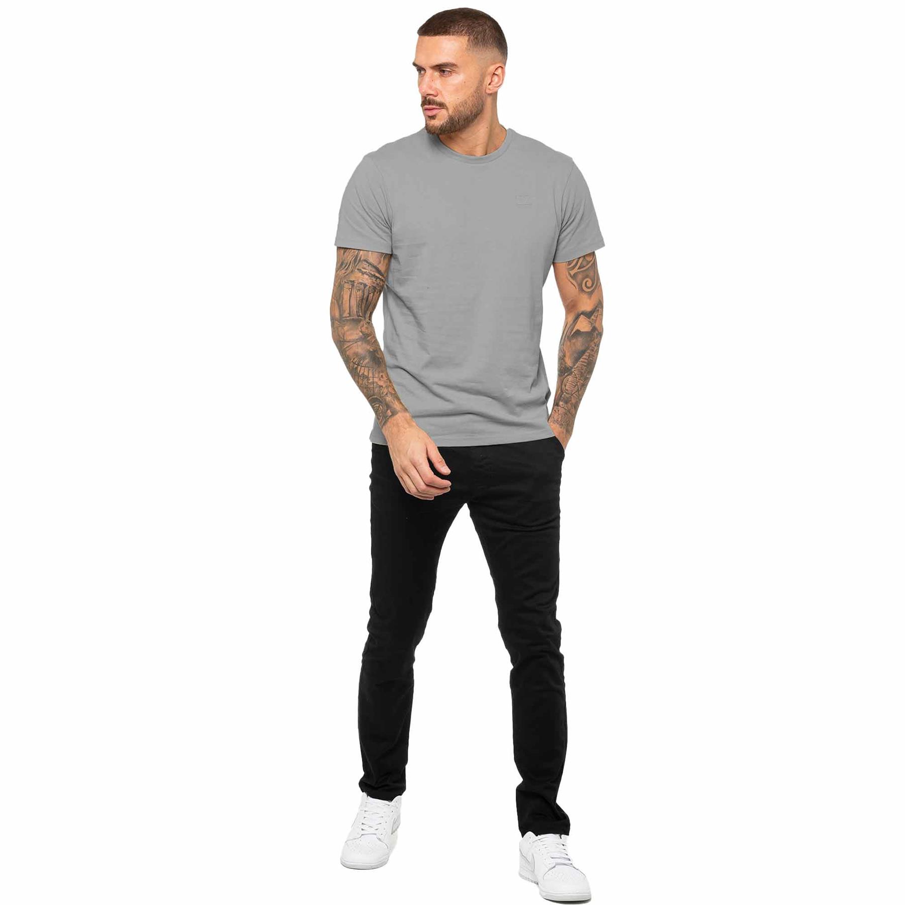 Enzo Mens T Shirt Short Sleeve Top Plain Cotton Crew Neck Casual Shirt - Picture 44 of 71