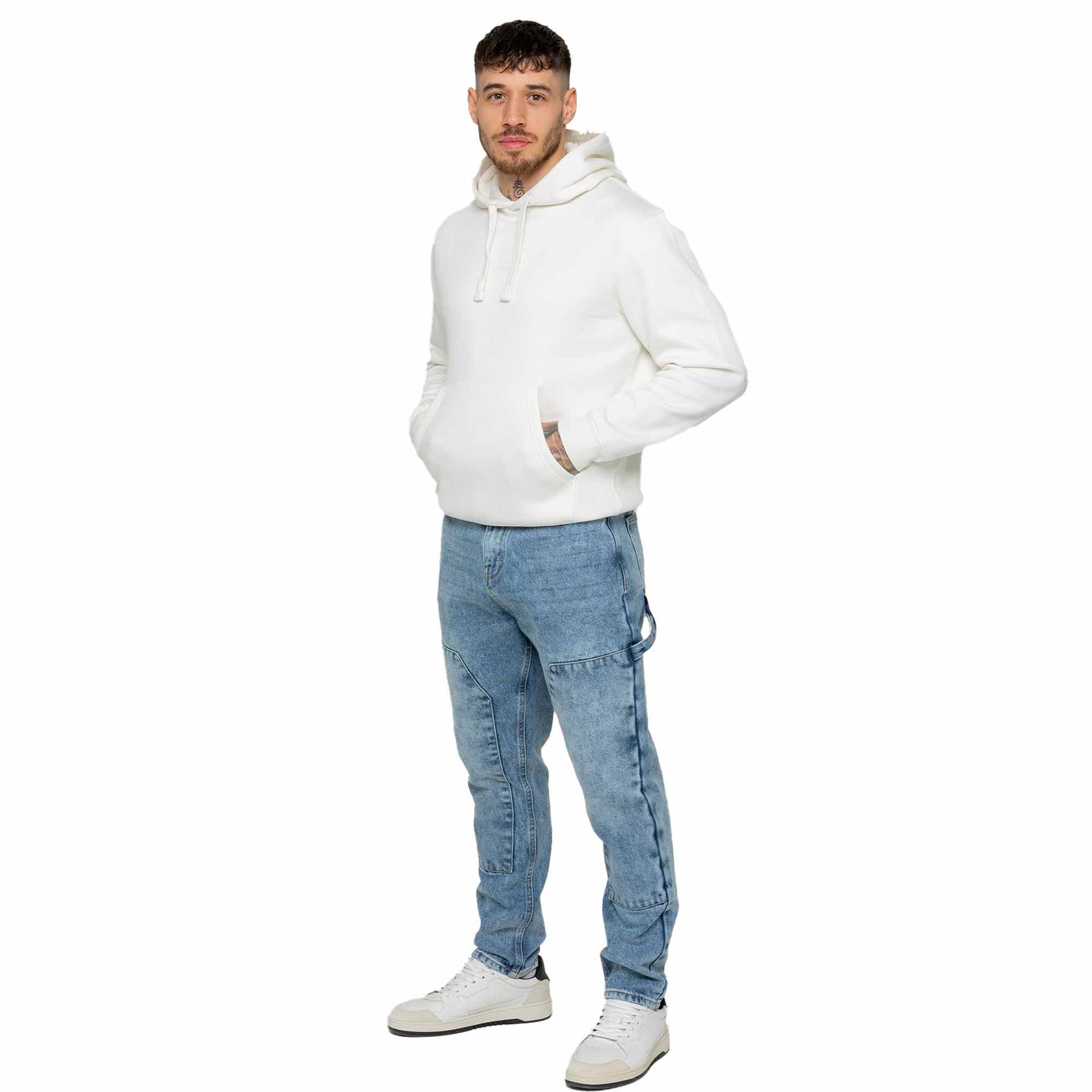 Enzo Mens Carpenter Jeans Regular Fit Straight Leg Casual Mid-rise Pants - Picture 17 of 20