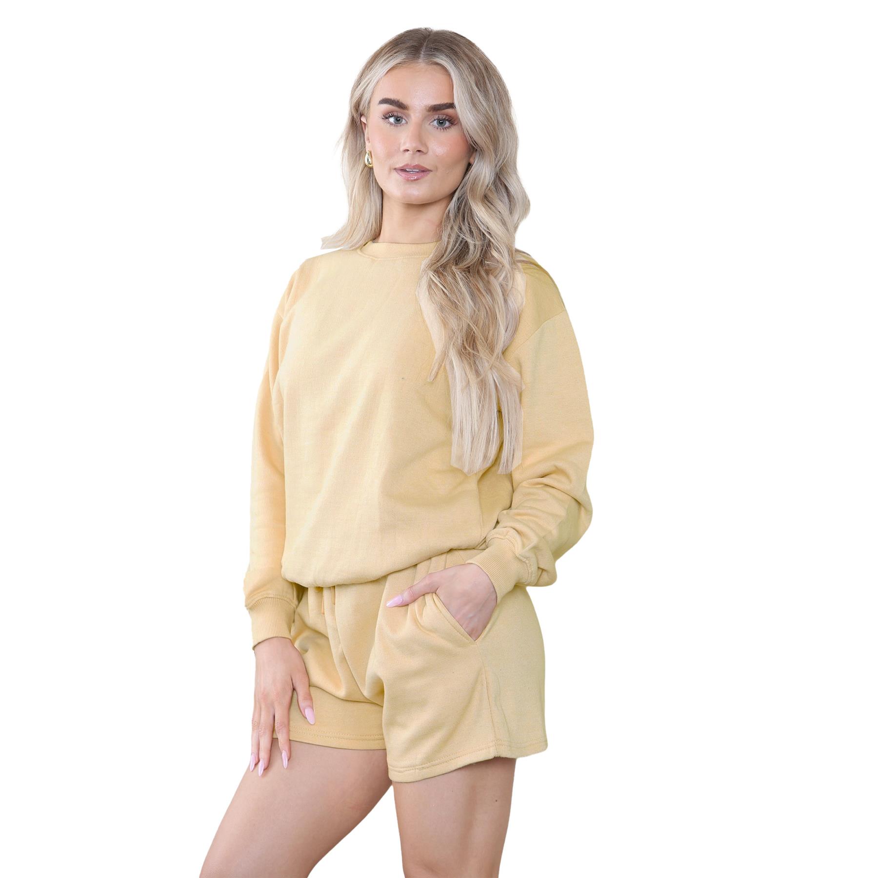 Kruze Womens Tracksuit Set Crew Neck Long Sleeve Sweatshirt Fleece Joggers Suit - Picture 8 of 18
