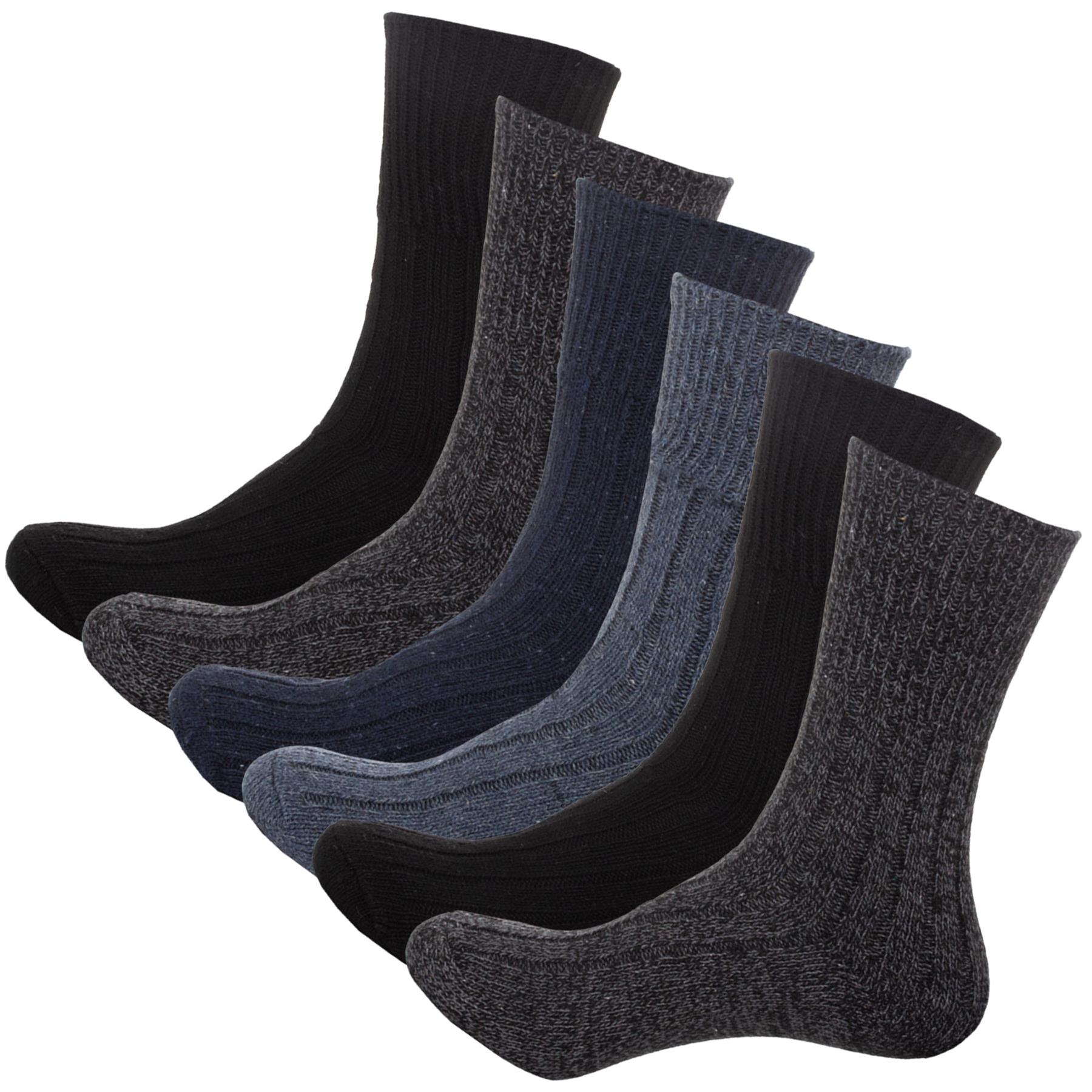 Mens Non Elastic Wool Socks Winter Warm Diabetic Thick Hiking Everyday Socks - Picture 31 of 34