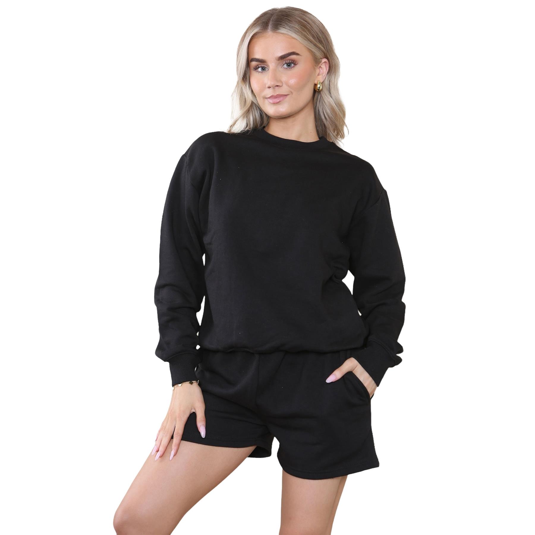 Kruze Womens Tracksuit Set Crew Neck Long Sleeve Sweatshirt Fleece Joggers Suit - Picture 10 of 18