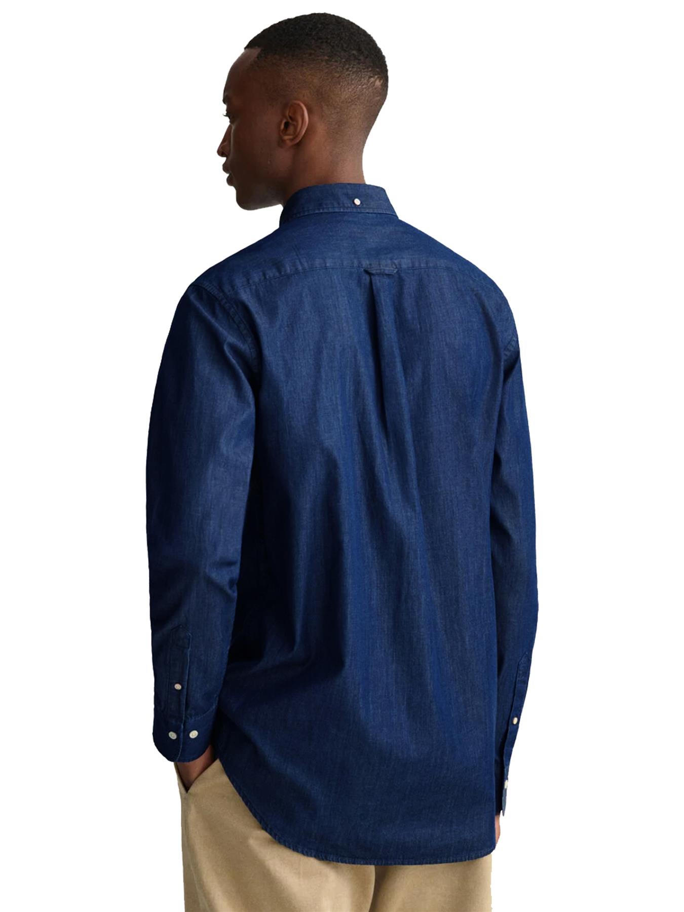 Enzo Mens Long Sleeve Shirt Casual Cotton Regular Fit Embroidered Logo Shirts - Picture 31 of 53