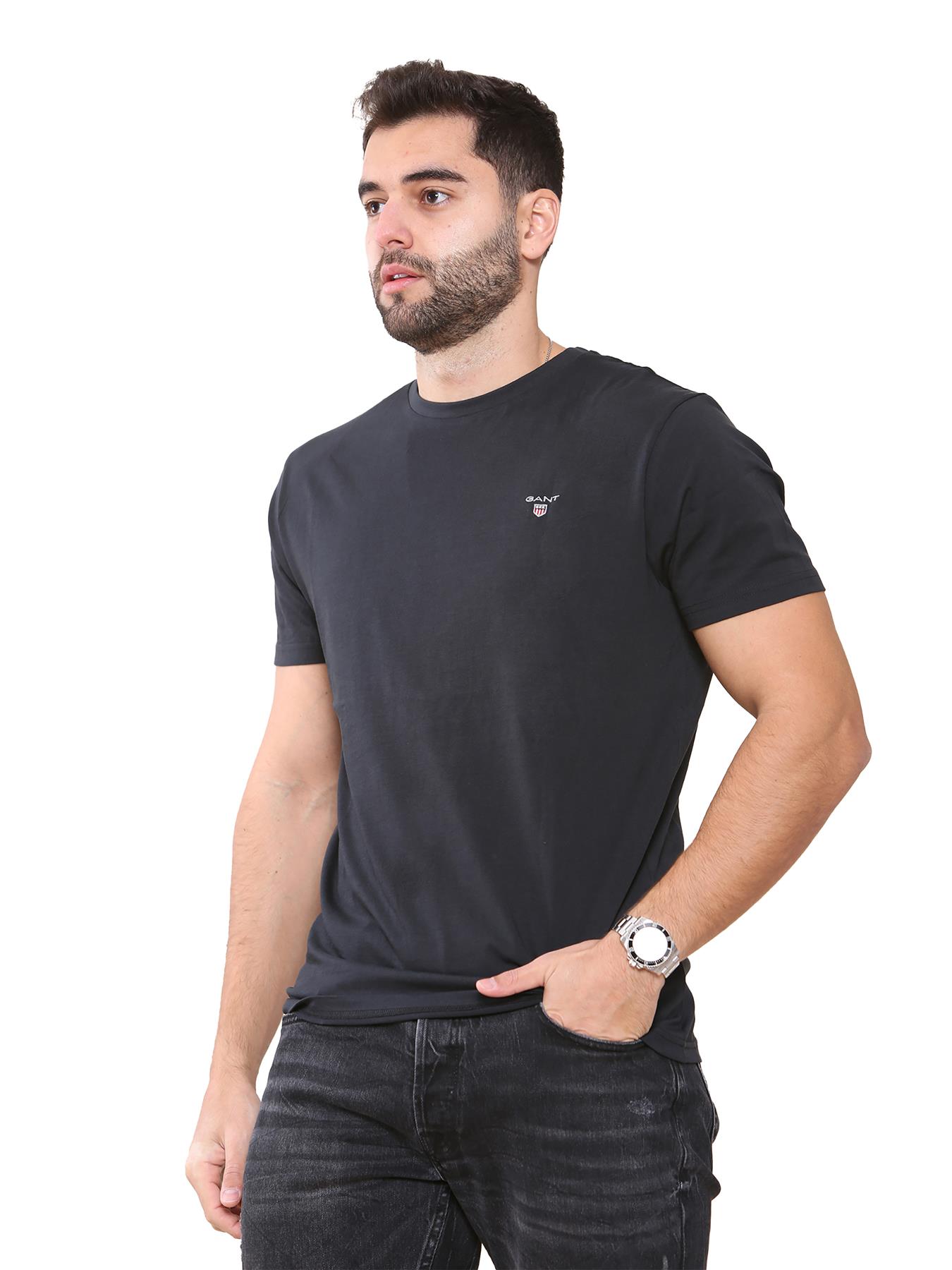GANT Algodón Hombre Camisetas Manga Corta Casual Top Cuello Redondo Talla UK - Imagen 3 de 95