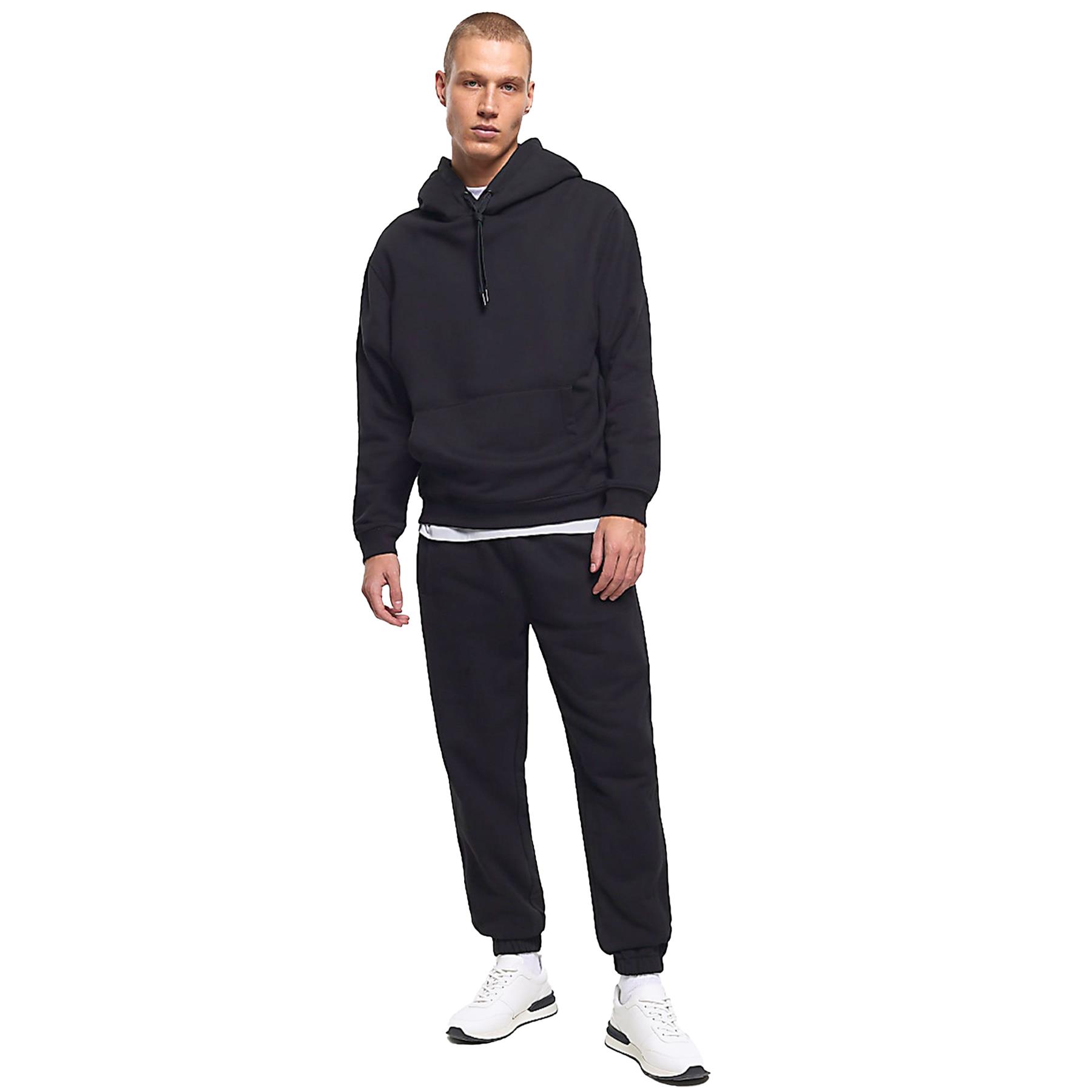 Kruze Mens Fleece Tracksuit Set Pullover Plain Sweatshirt Joggers Casual 2-piece - Picture 80 of 93