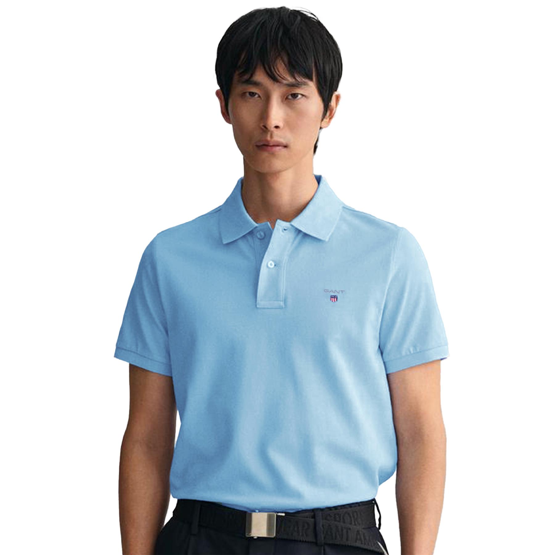 Gant Mens Polo Shirts Short Sleeve Casual Work Tee Breathable Cotton Top S-4XL - Picture 18 of 111