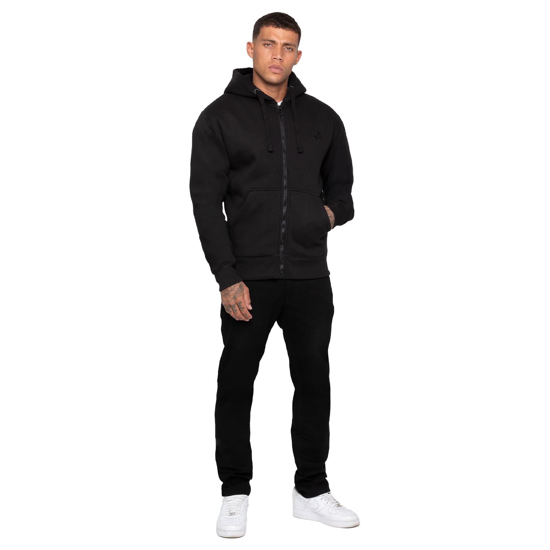 Enzo Mens Sherpa Fleece Hoodie Jacket Plain Borg Lined Hooded Zipper Sweatshirt - Picture 6 of 16