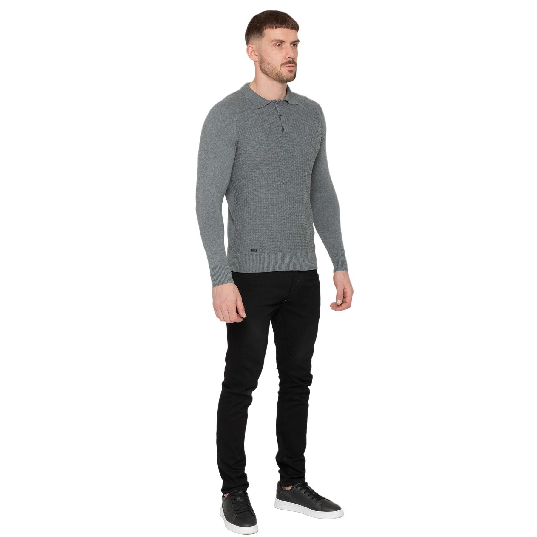 Enzo Para Hombres Sudadera Lisa Jersey Pullover Ligero Informal Algodón Tejido Prendas para el torso - Imagen 12 de 17