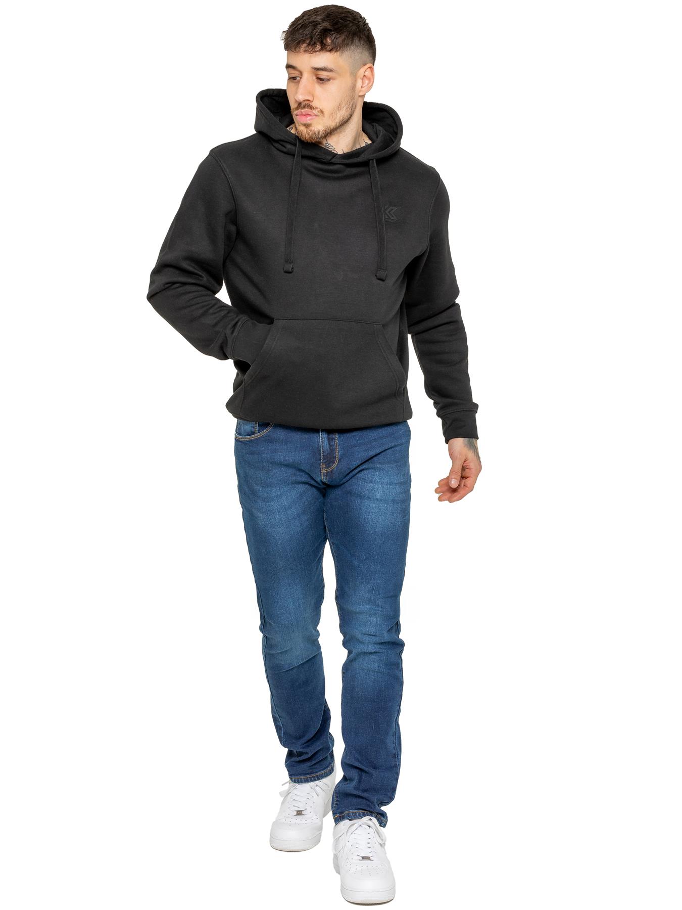 Kruze Herren Kapuzenpullover Freizeit Fleece mit Kapuze Top - Picture 5 of 26