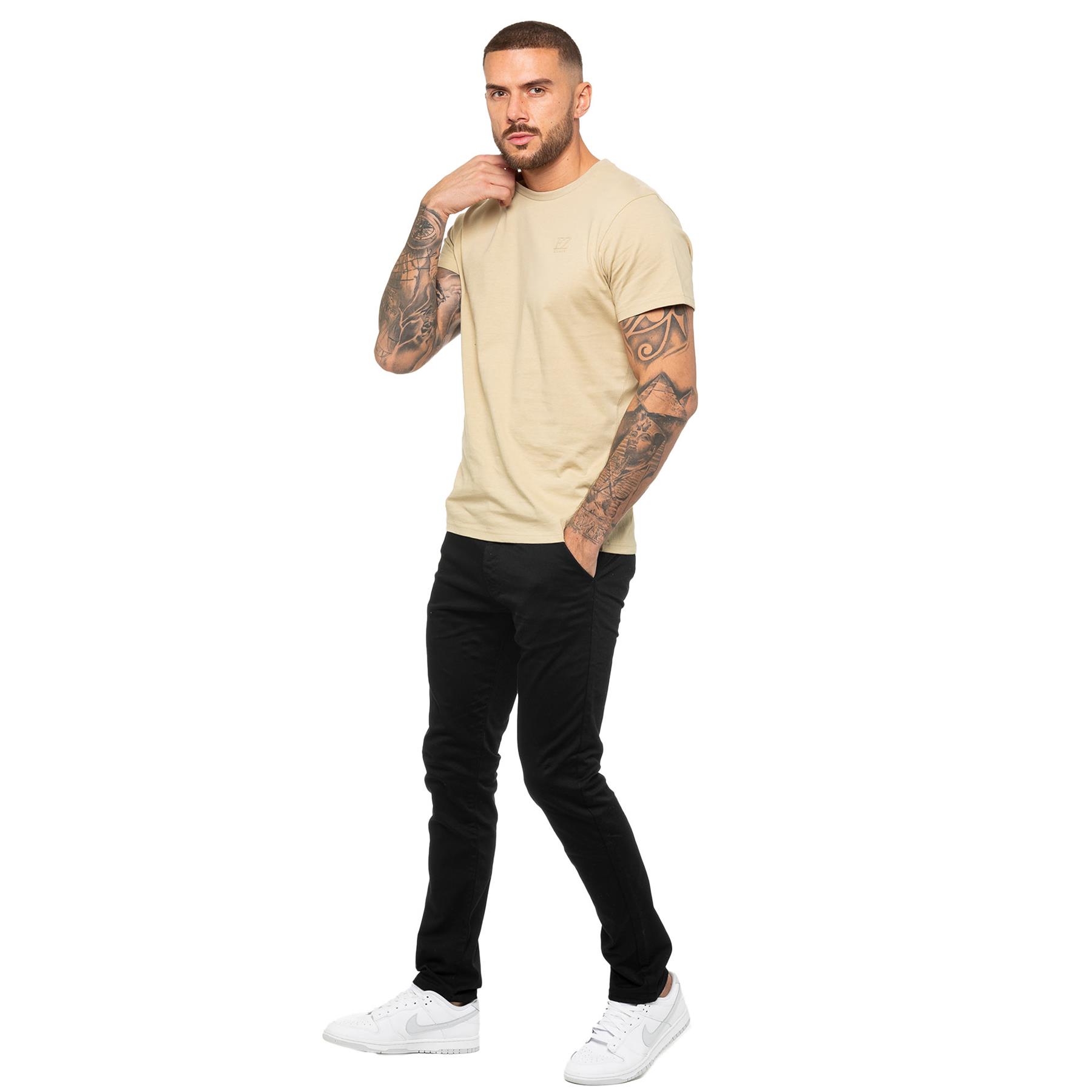 Enzo Mens T Shirt Short Sleeve Top Plain Cotton Crew Neck Casual Shirt - Picture 55 of 71